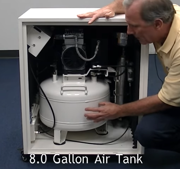 California Air Tools 1.0 Hp 8.0 Gal. Steel Tank Ultra Quiet & Oil-Free Air Compressor with Air Dryer in Sound Proof Cabinet