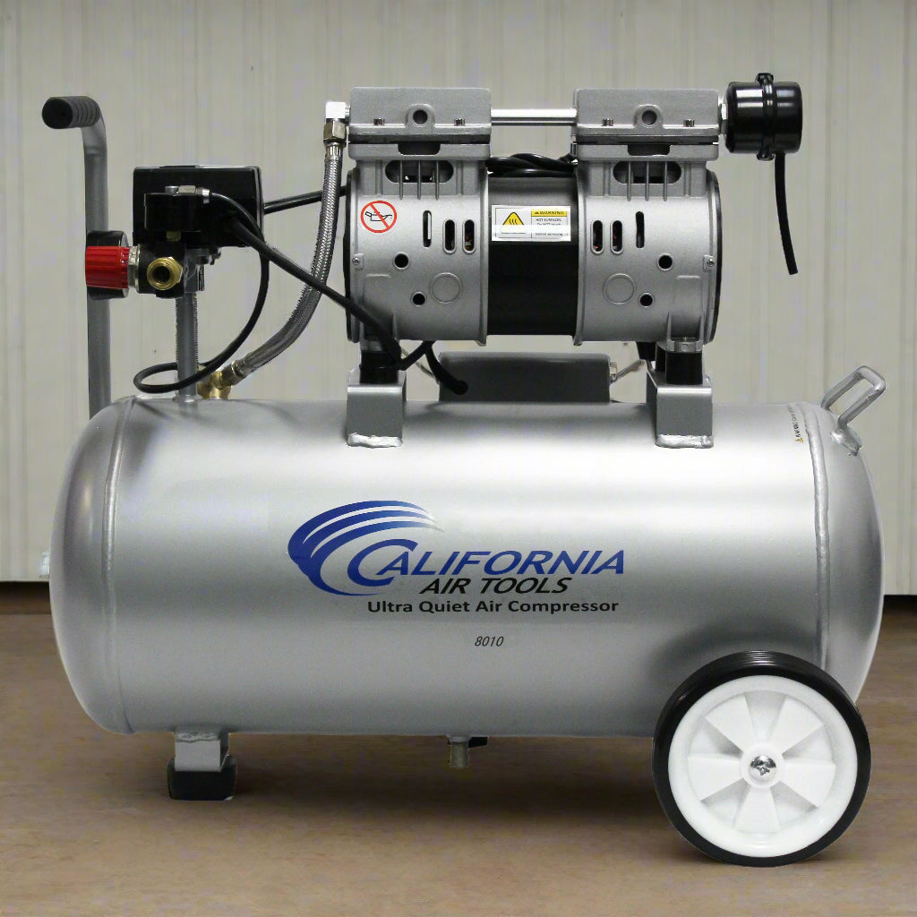California Air Tools 1.0 Hp, 8.0 Gal. Steel Tank Ultra Quiet & Oil-Free Air Compressor