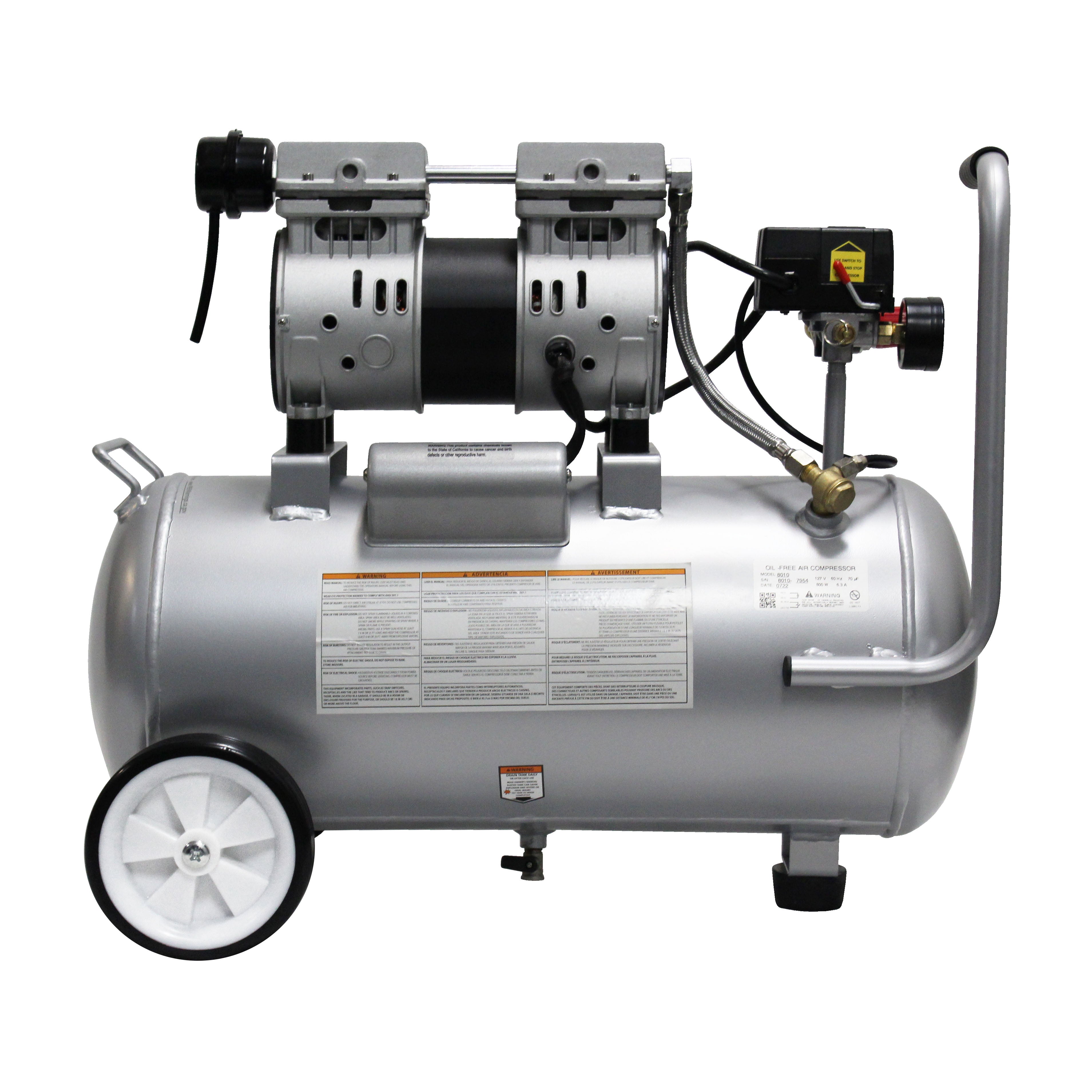 California Air Tools 1.0 Hp, 8.0 Gal. Steel Tank Ultra Quiet & Oil-Free Air Compressor