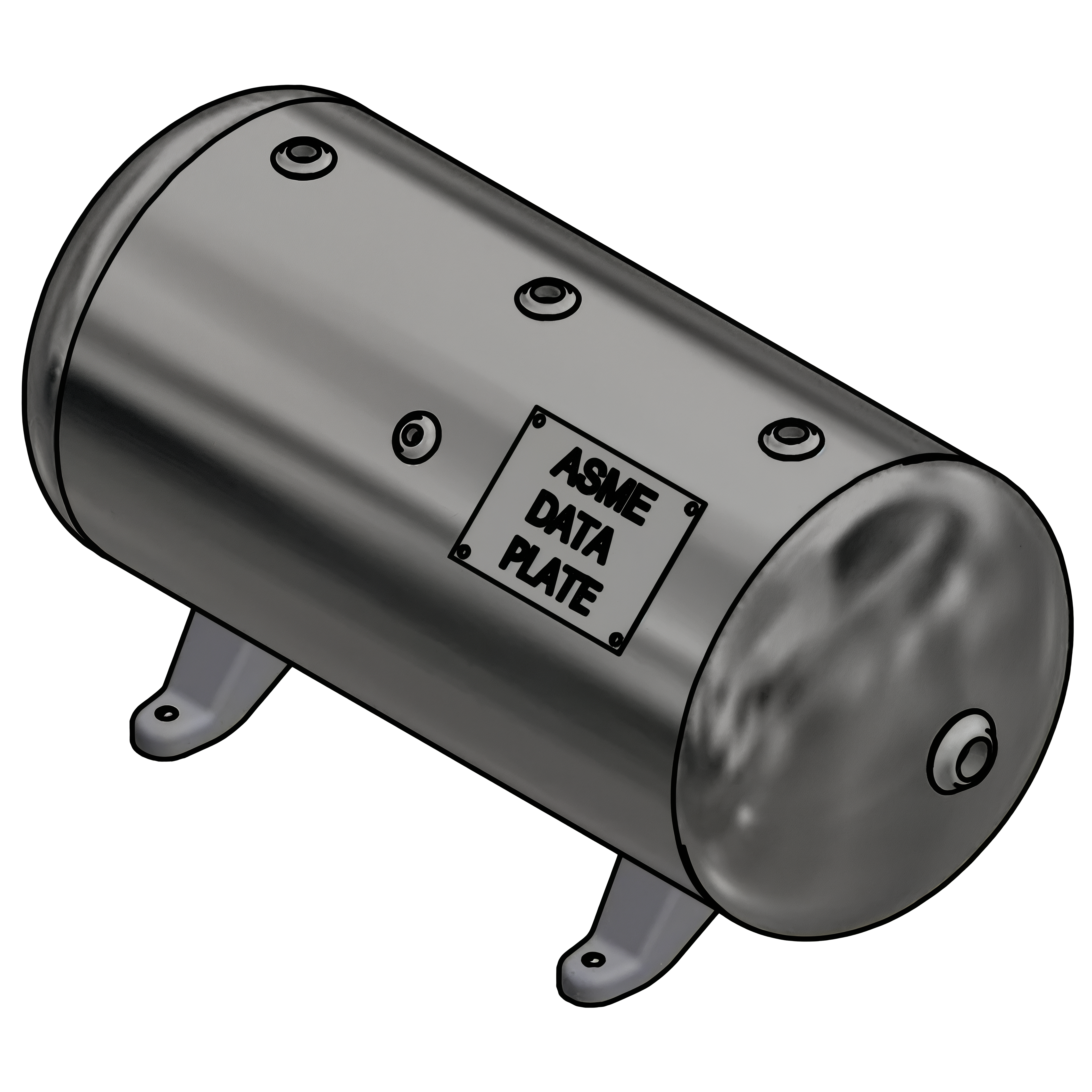 12 Gallon 200PSI Horizontal Air Tank By Samuel | A10023