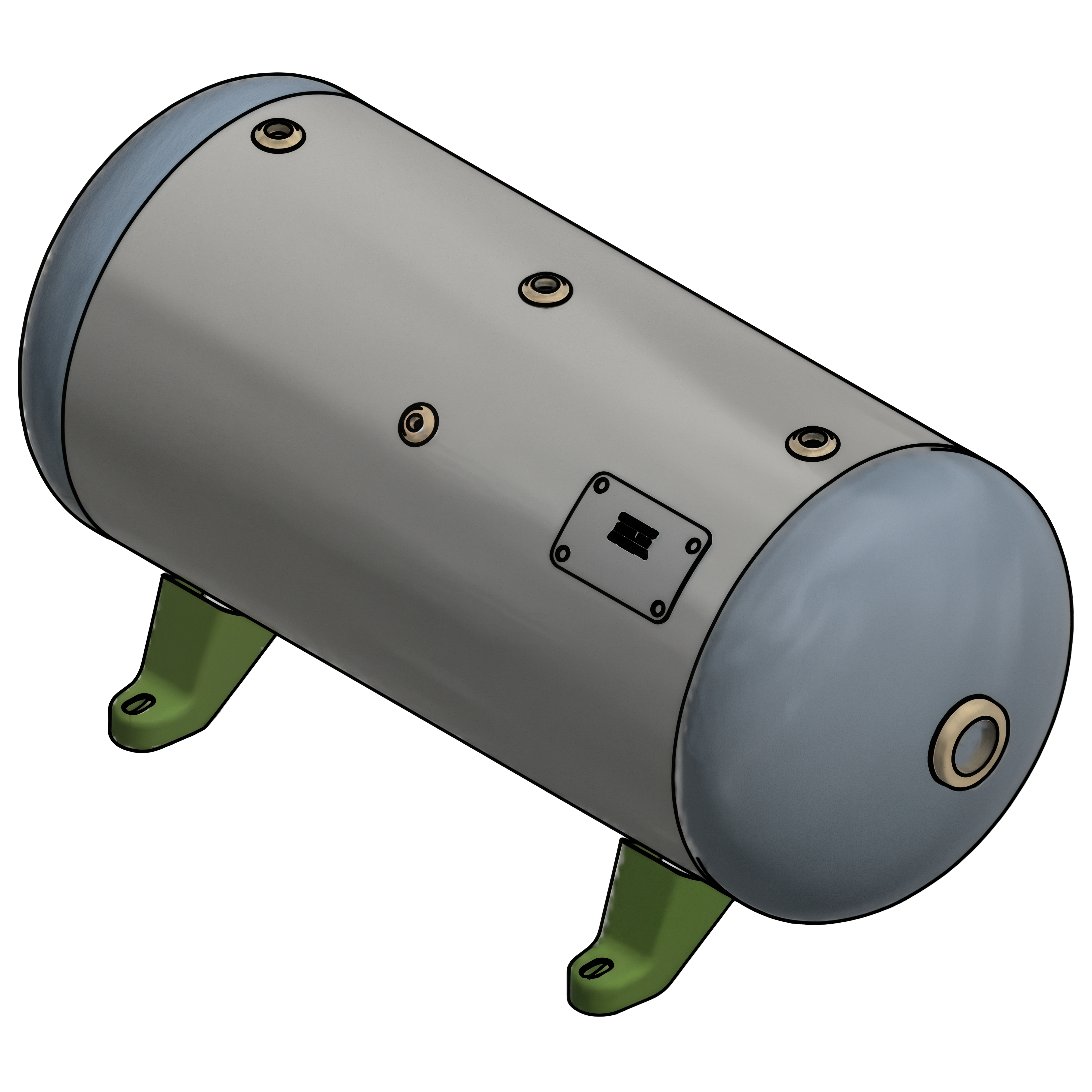 20 Gallon 300PSI Horizontal Air Tank By Samuel with Feet | A10025-300