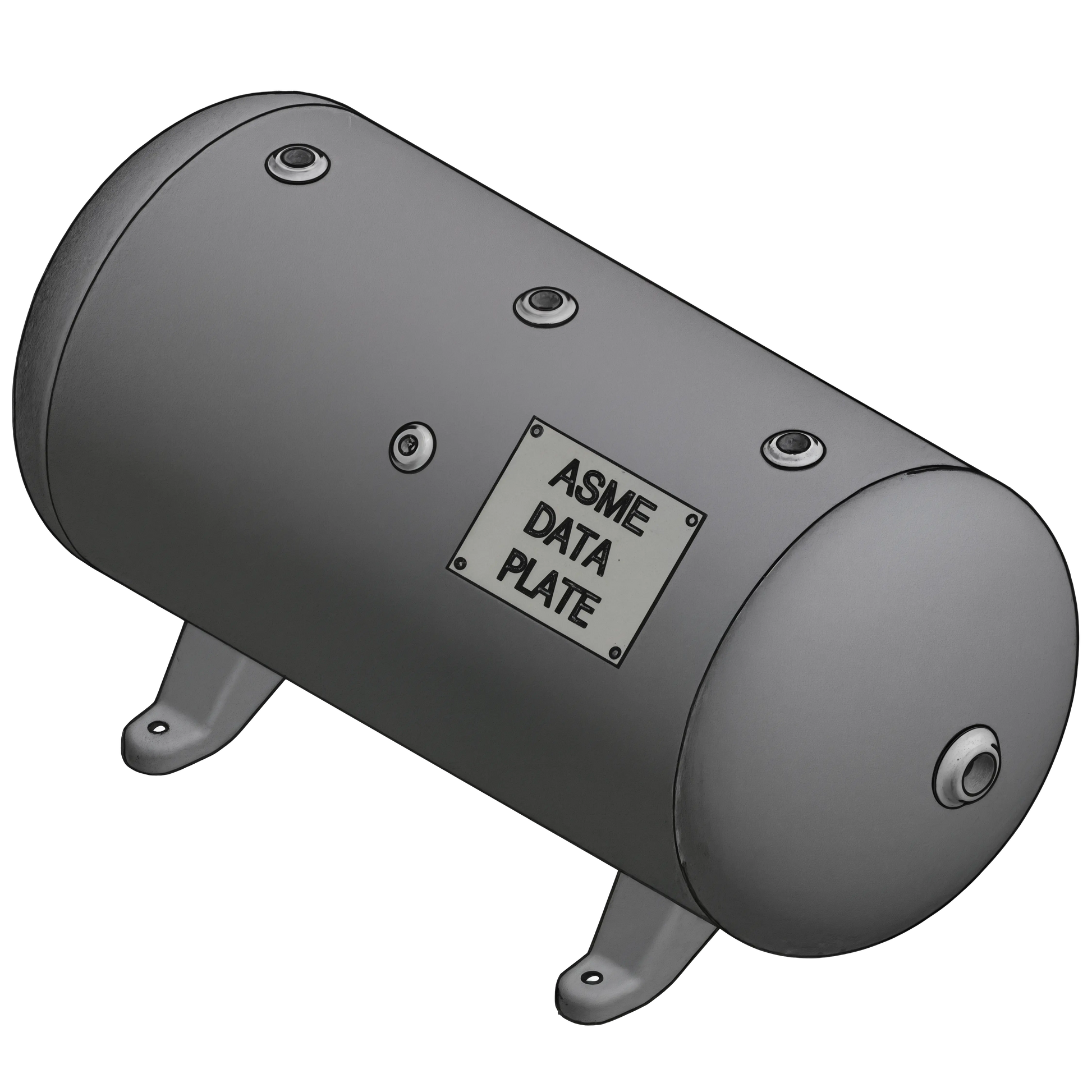 20 Gallon 200PSI Horizontal Air Tank By Samuel with Feet | A10025 Samuel