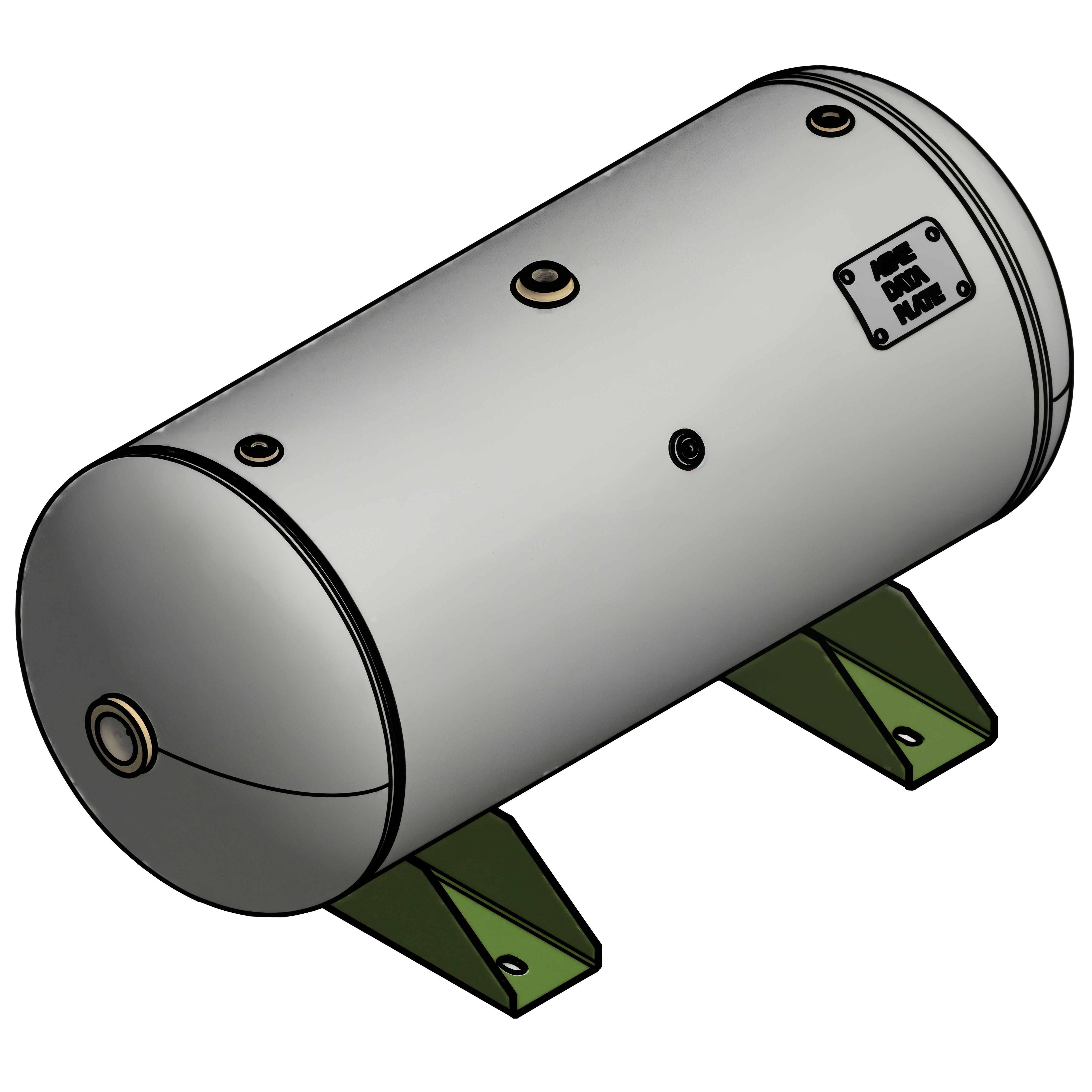 30 Gallon 300PSI Horizontal Air Tank By Samuel with Saddle legs | A10027-300