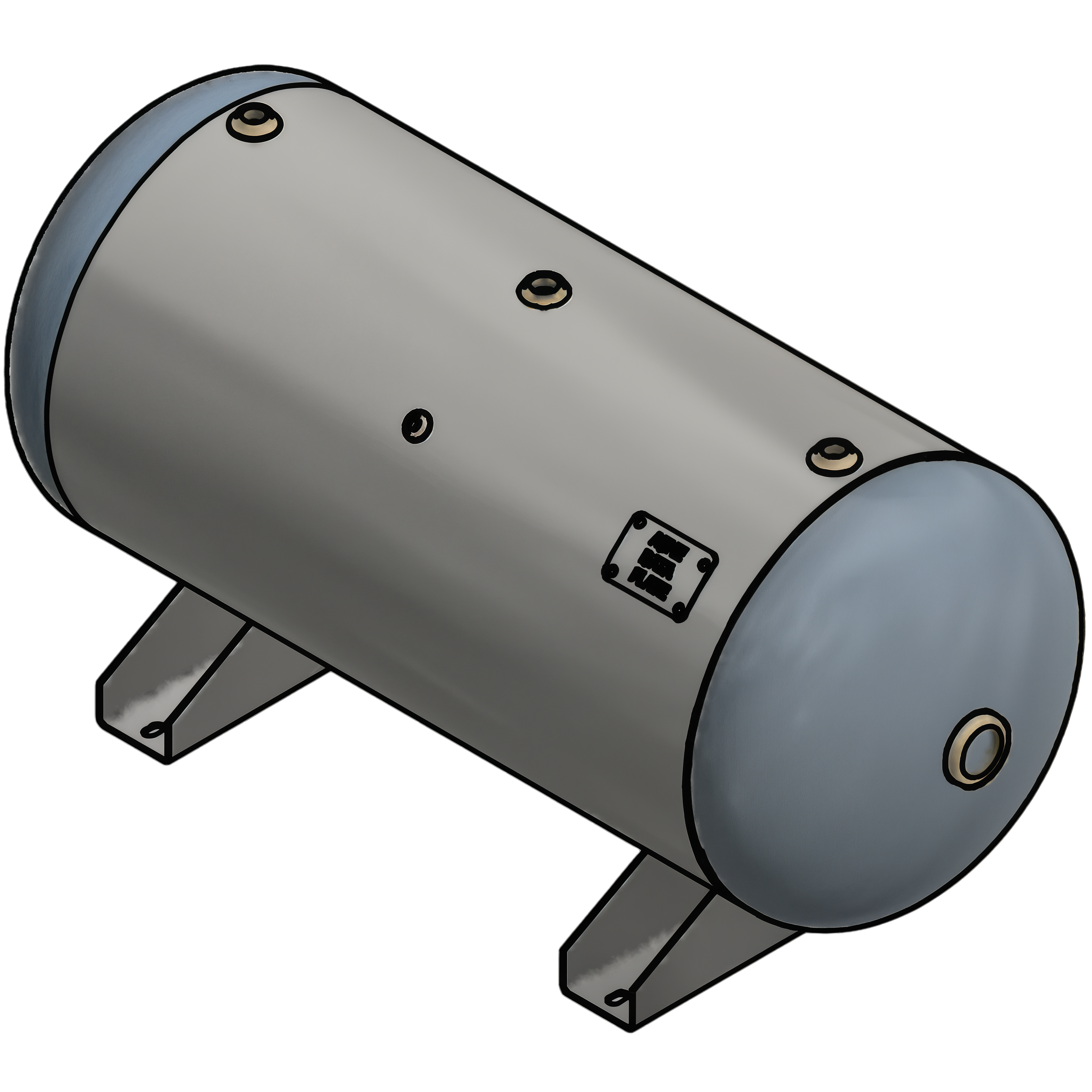 60 Gallon 300PSI Horizontal Air Tank By Samuel with Saddle legs | A10029-300