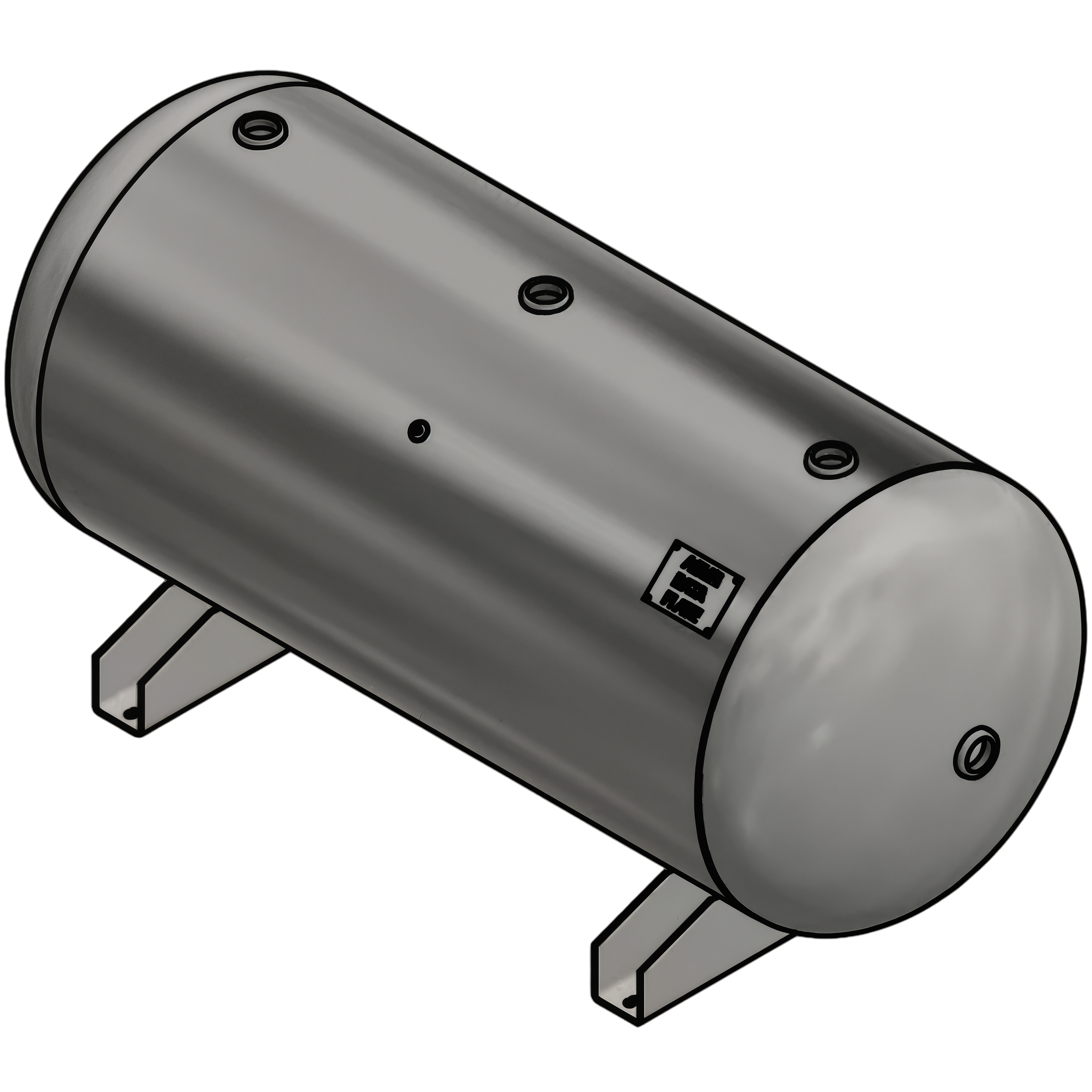 200 Gallon 200PSI Horizontal Air Tank By Samuel with Saddle legs | A10035