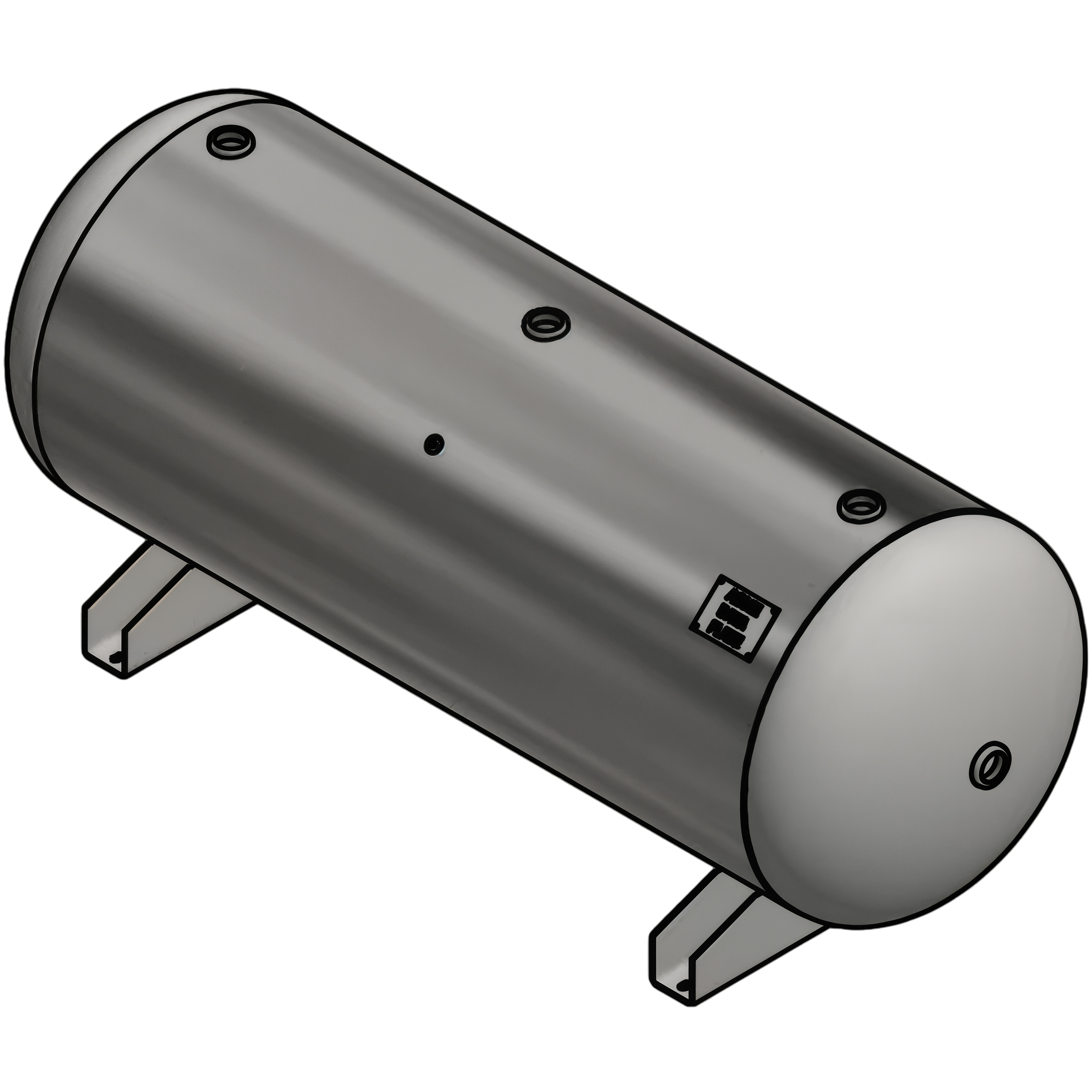 240 Gallon 200PSI Horizontal Air Tank By Samuel with Saddle legs | A10037