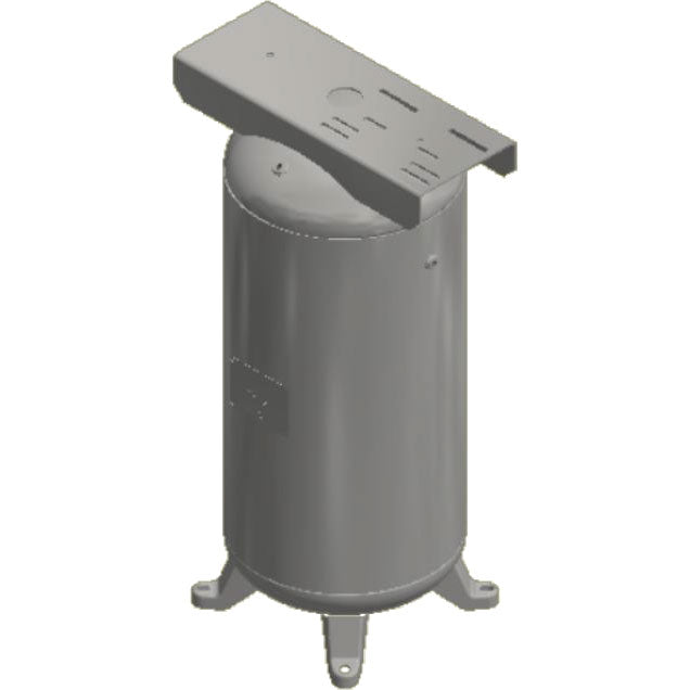 30 Gallon 200PSI Vertical Air Tank By Samuel with 4 feet, 9" X 23" top plate | A10041