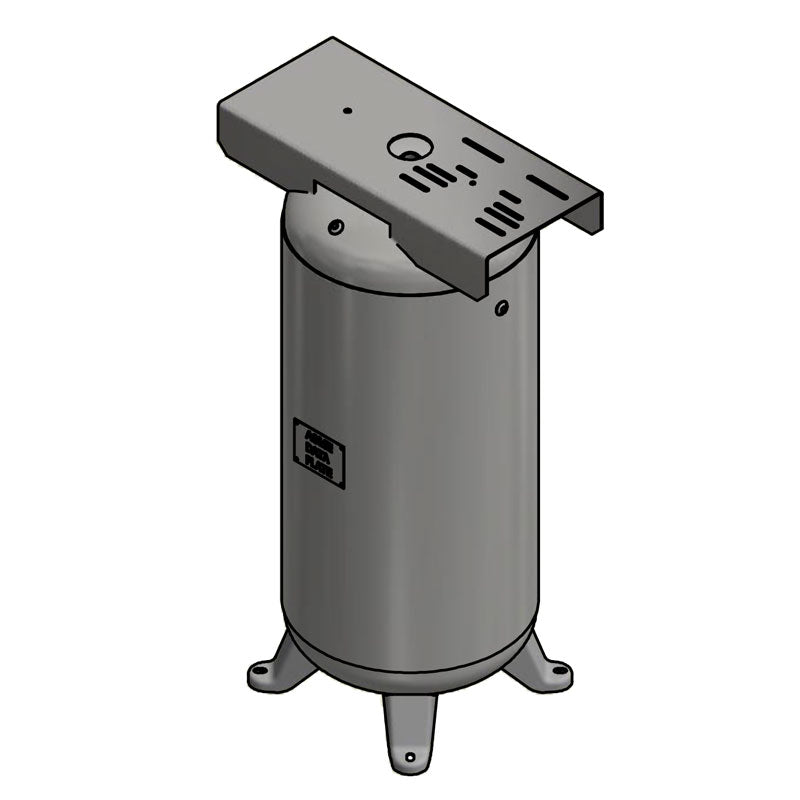 60 Gallon 200PSI Vertical Air Tank By Samuel with 4 feet, 13" X 30" top plate | A10044