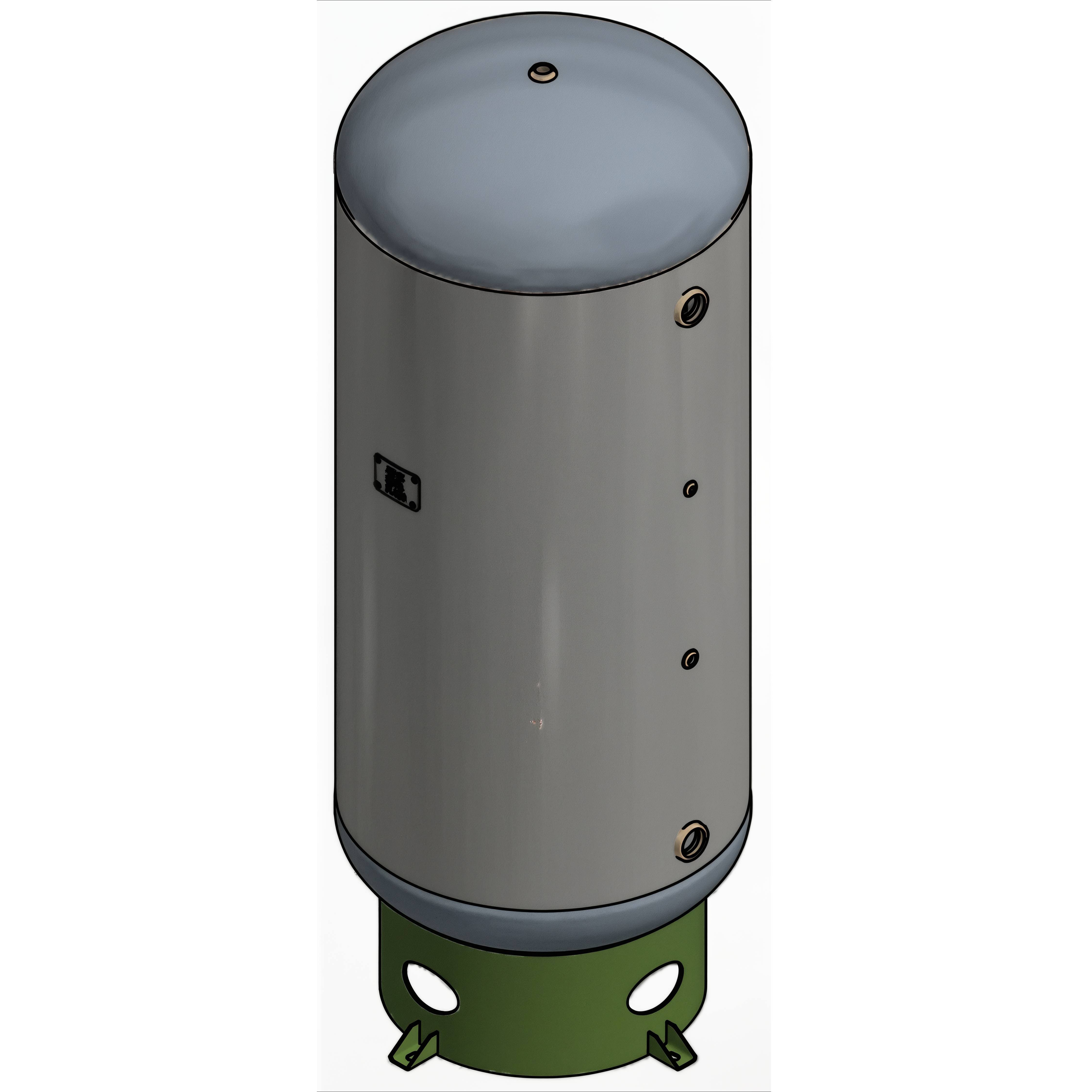 200 Gallon 300PSI Vertical Air Tank By Samuel with 8" base ring | A10051-300