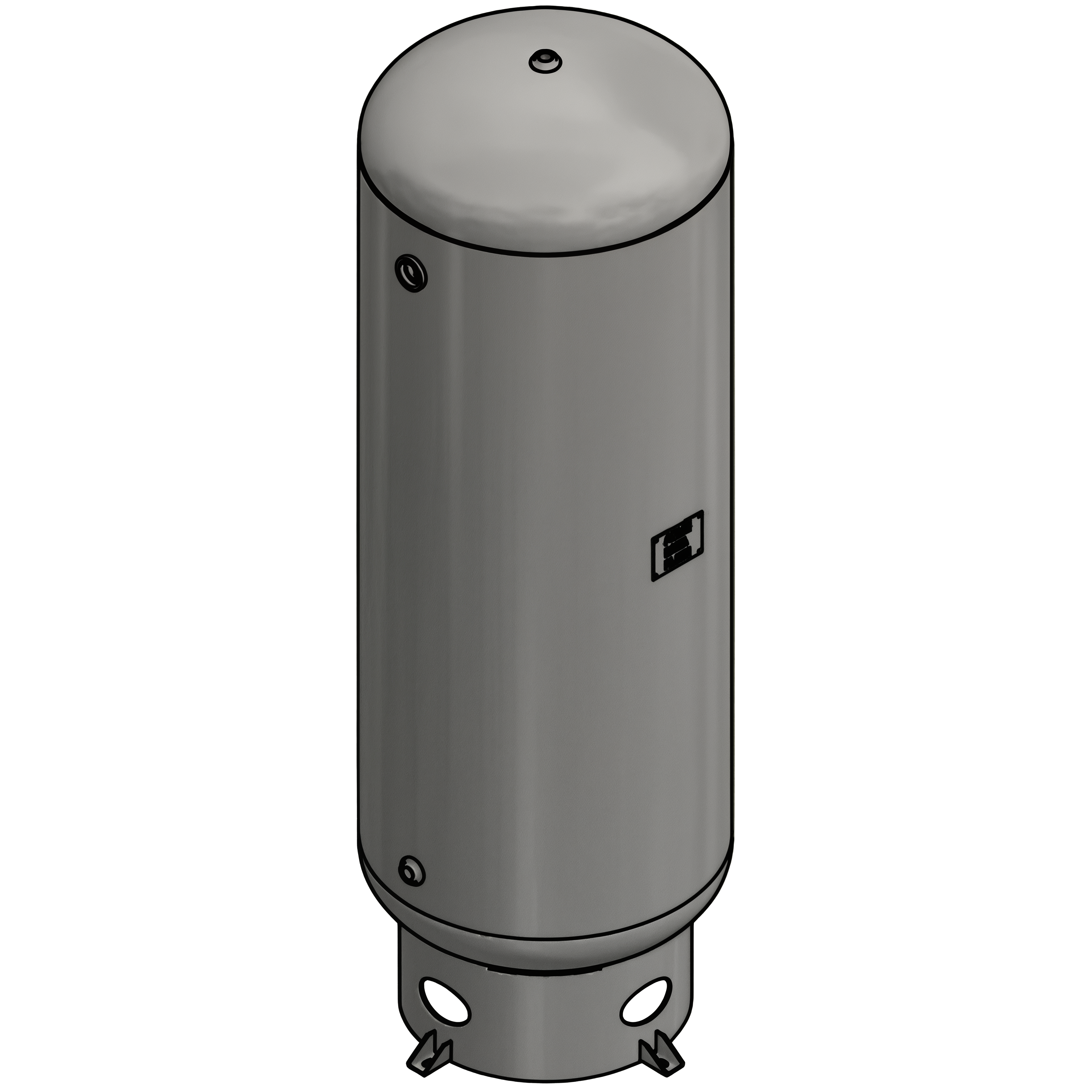 240 Gallon 200PSI Vertical Air Tank By Samuel with 8" base ring - A10053