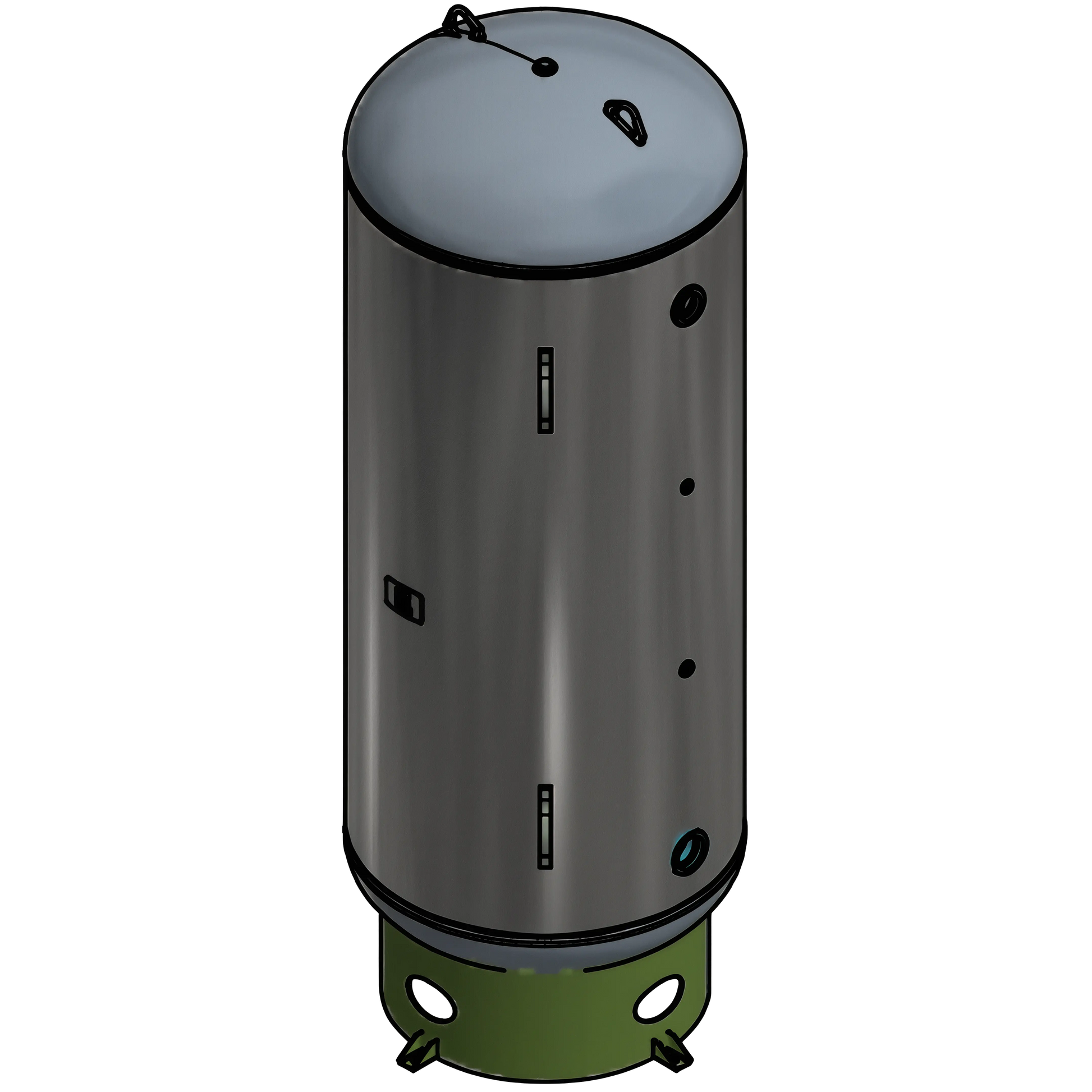 400 Gallon 300PSI Vertical Air Tank By Samuel with 8" base ring | A10055-300 Samuel