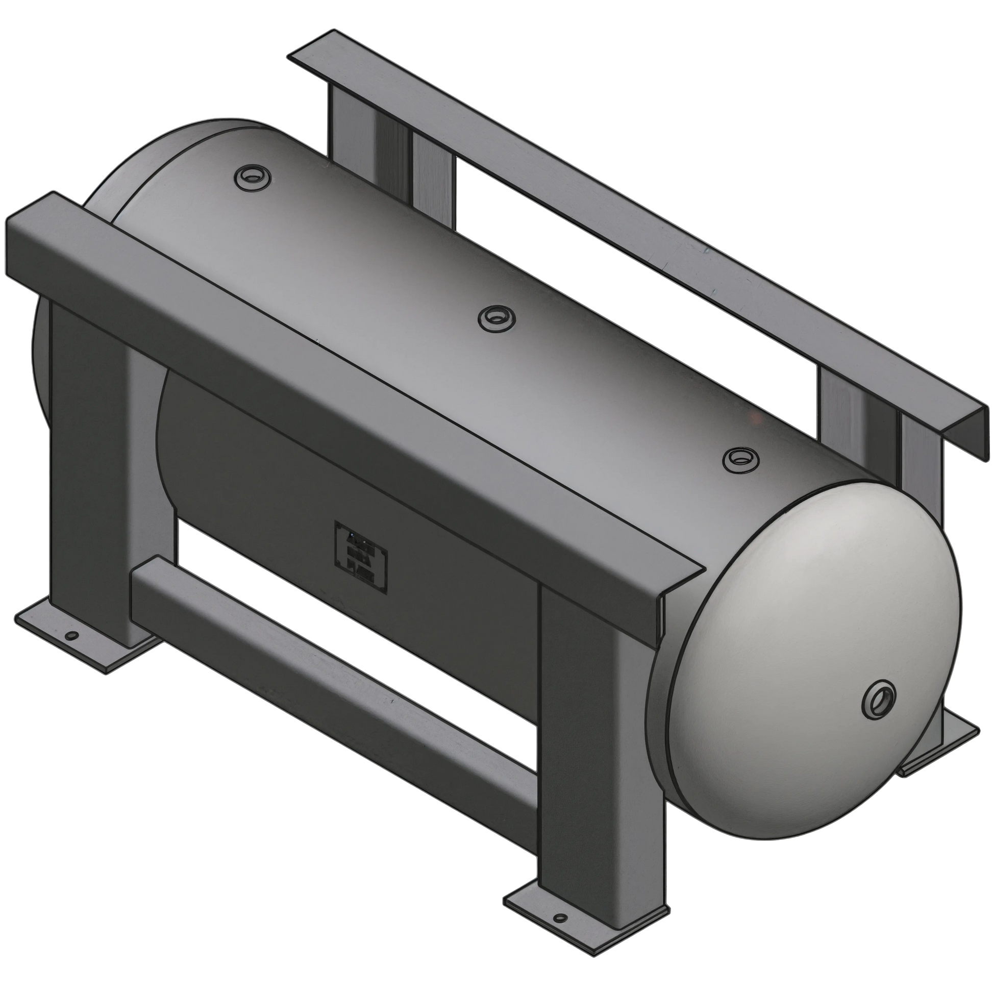 60 Gallon 200PSI Horizontal Air Tank By Samuel with Grasshopper / Pedestal | A10124 Samuel