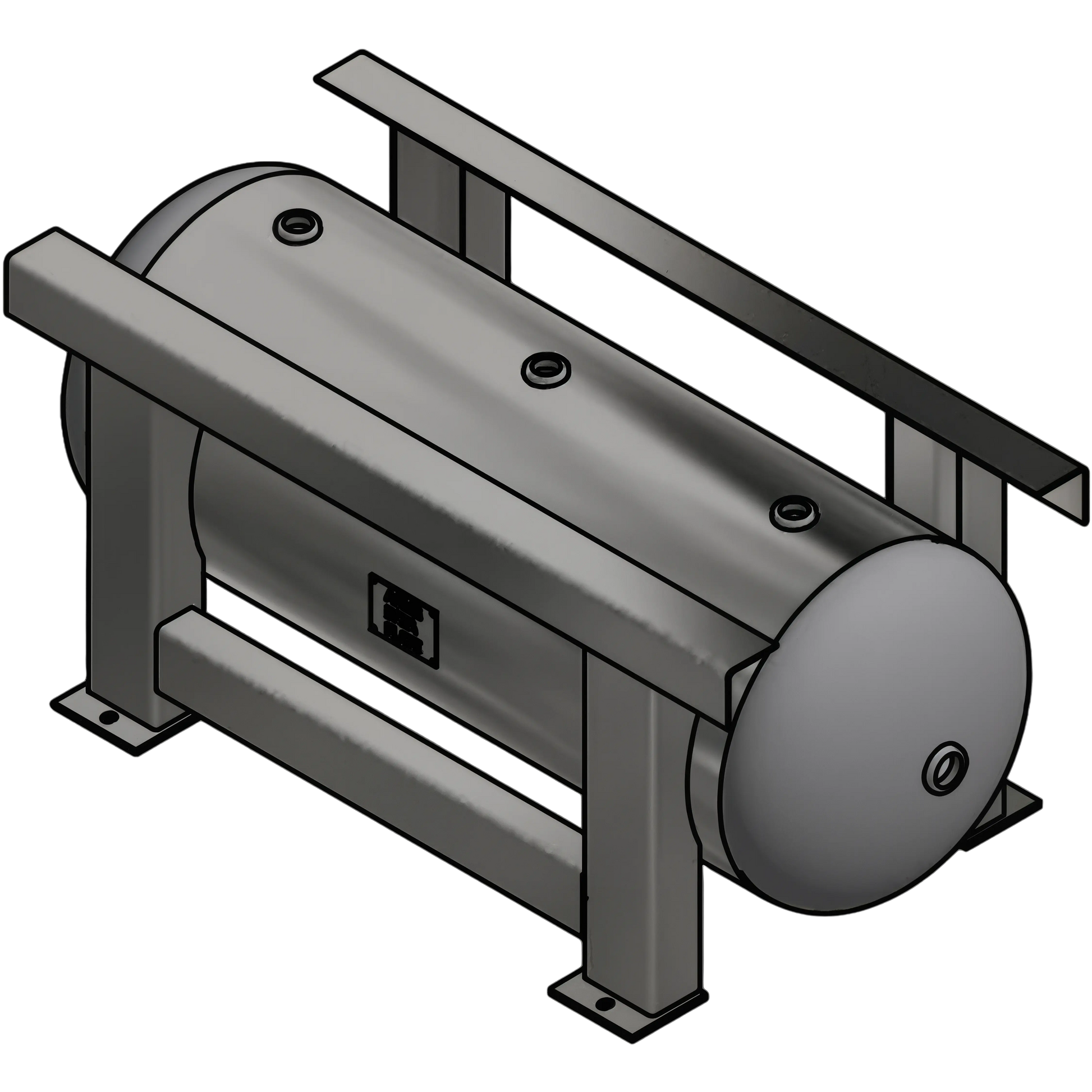 120 Gallon 200PSI Horizontal Air Tank By Samuel with Grasshopper / Pedestal | A10126 Samuel