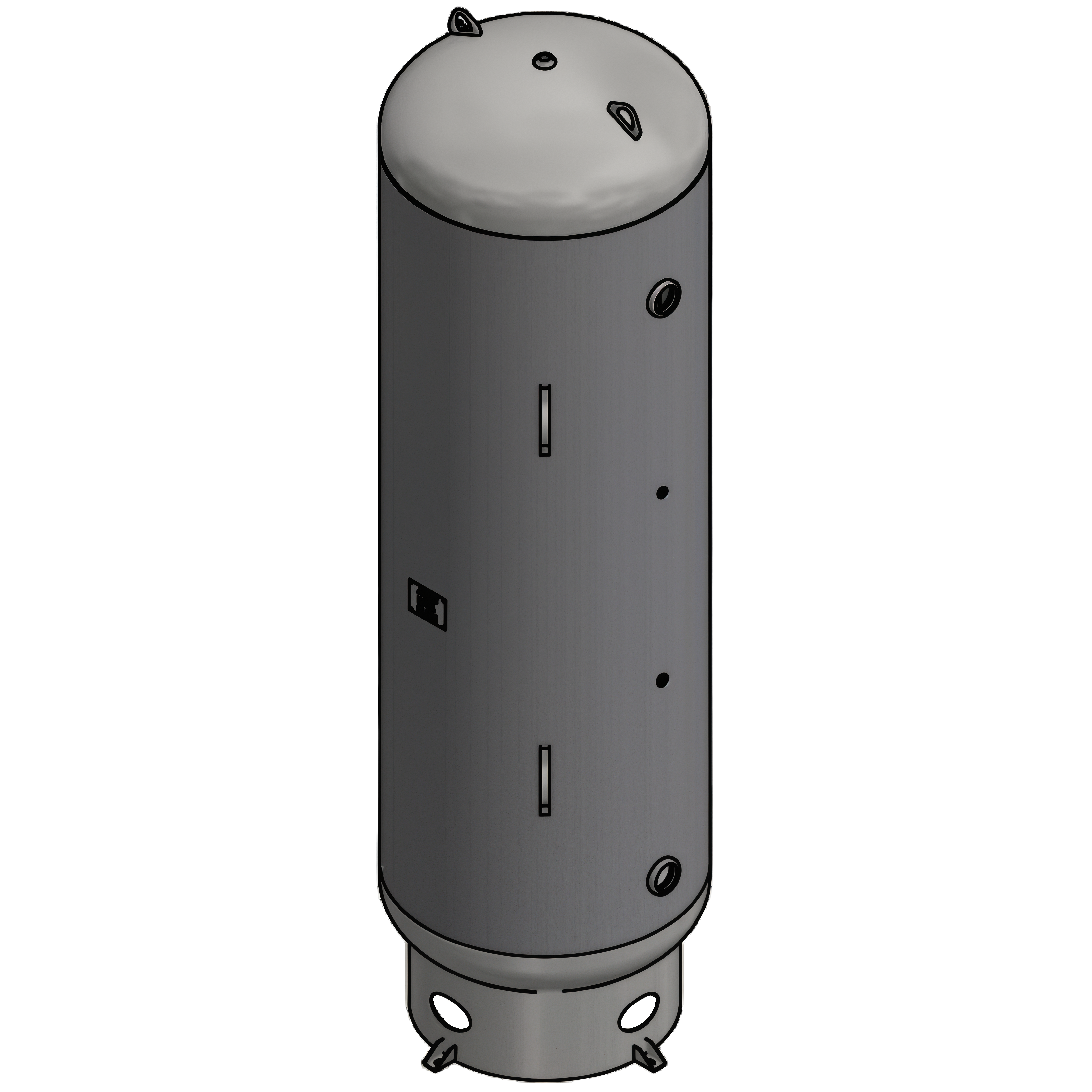 500 Gallon 165PSI Vertical Air Tank By Samuel with 8" base ring | A10129