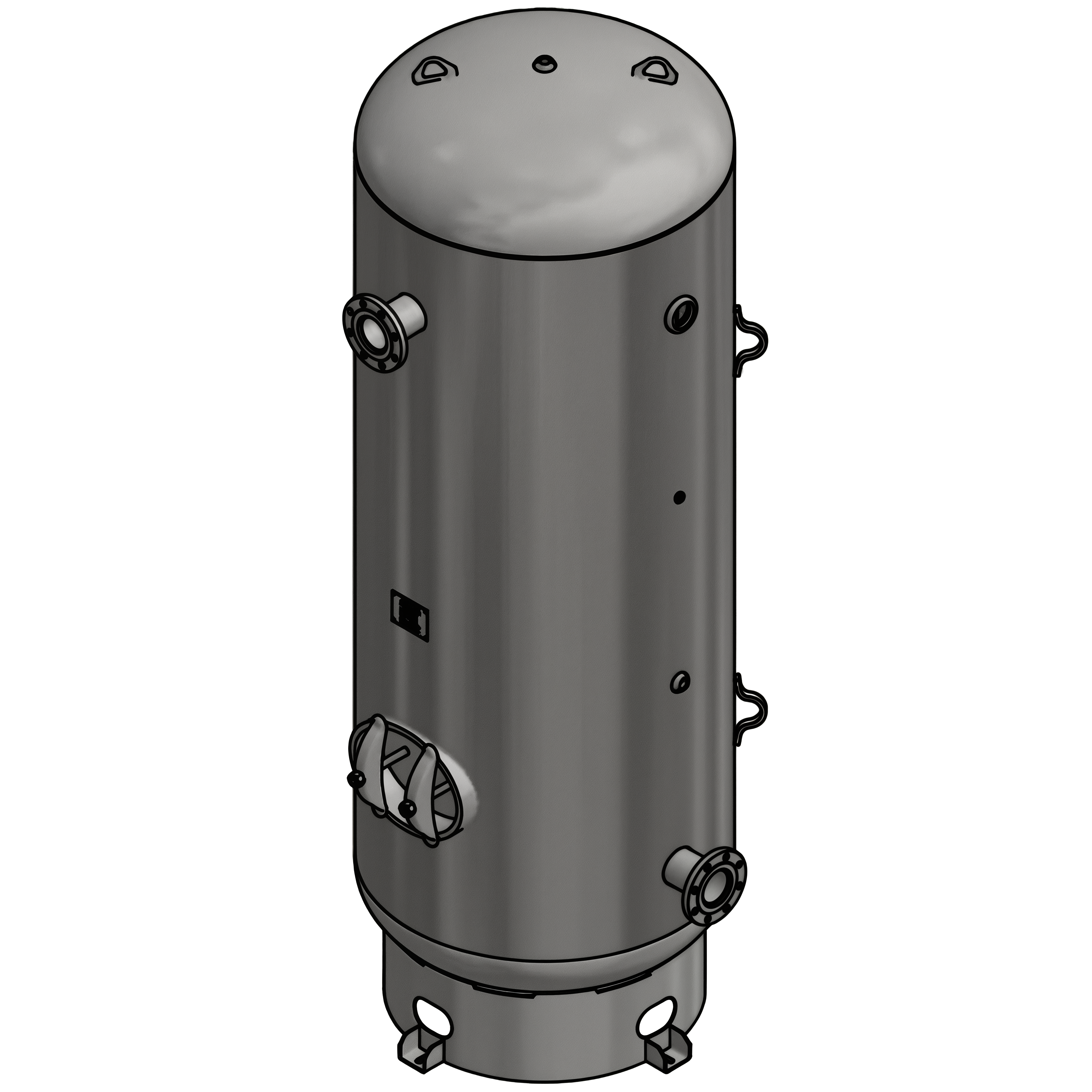 660 Gallon 150PSI Vertical Air Tank By Samuel with 8" base ring | A10131