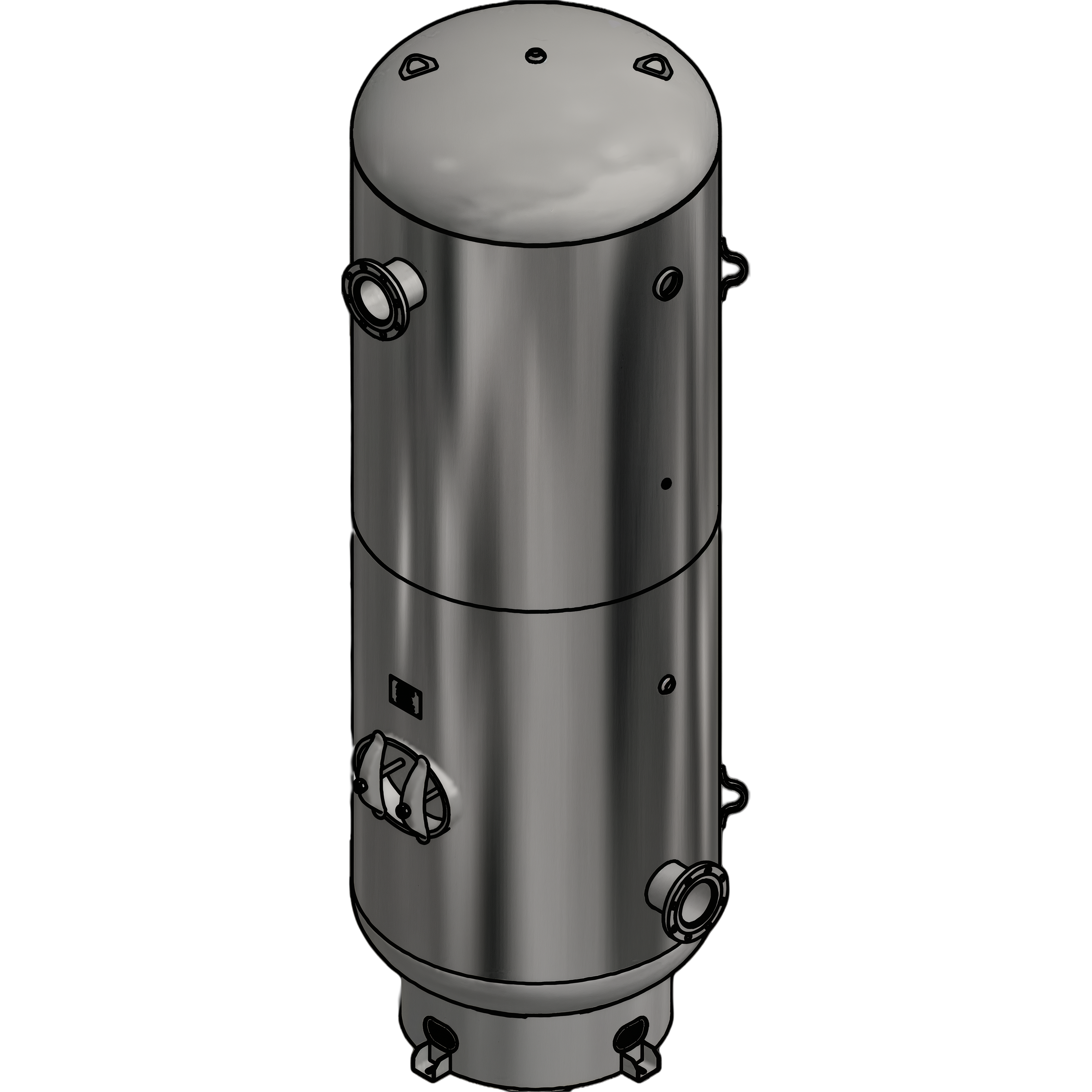 1060 Gallon 155PSI Vertical Air Tank By Samuel with 8" base ring | A10132