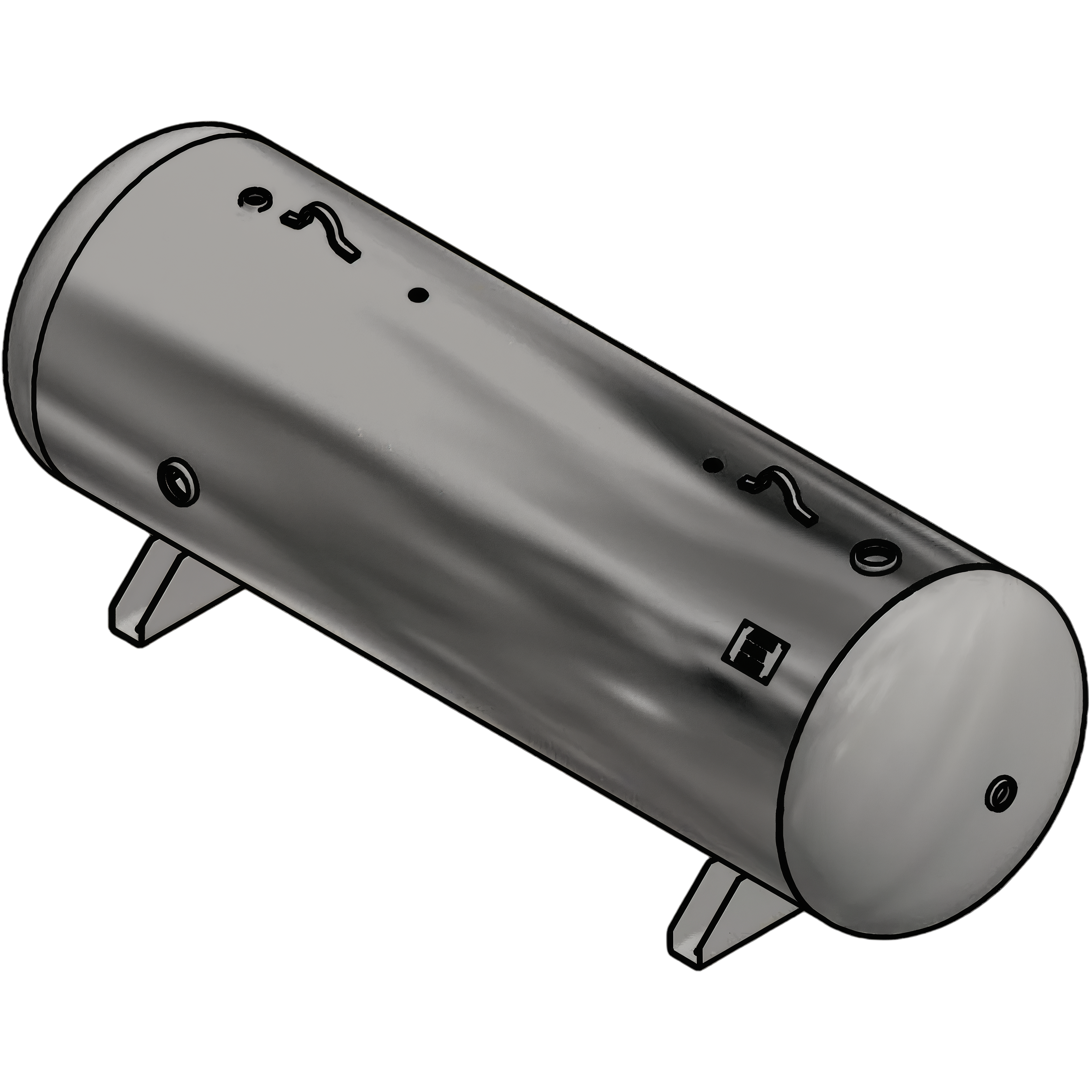 500 Gallon 200PSI Horizontal Air Tank By Samuel with Saddle legs | A10354