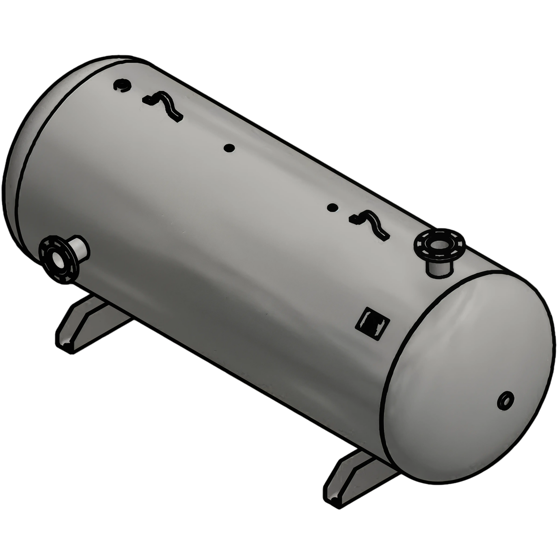 660 Gallon 150PSI Horizontal Air Tank By Samuel with Saddle legs | A10358 Samuel