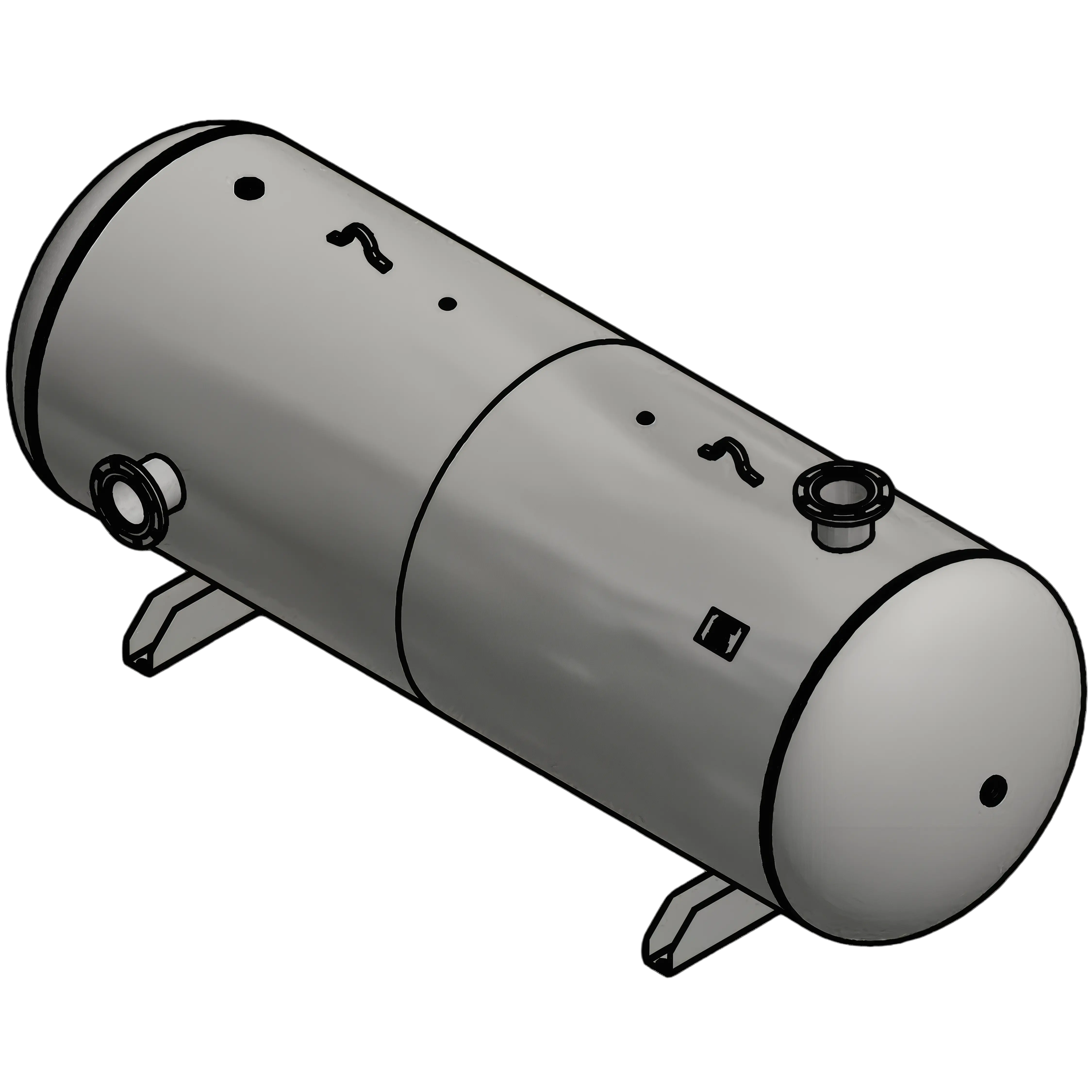 1060 Gallon 155PSI Horizontal Air Tank By Samuel with Saddle legs | A1 ...