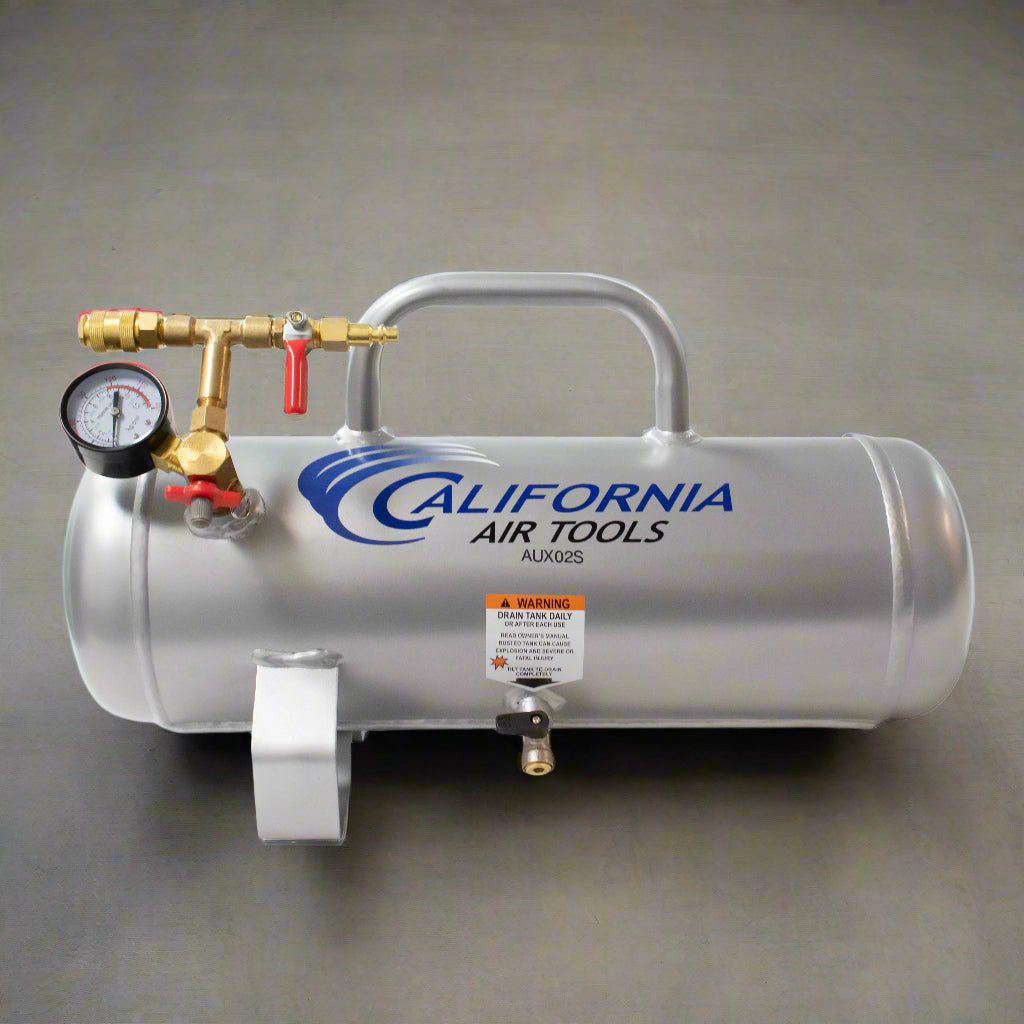 California Air Tools Portable 2 Gallon Steel Air Tank | CAT-AUX02S