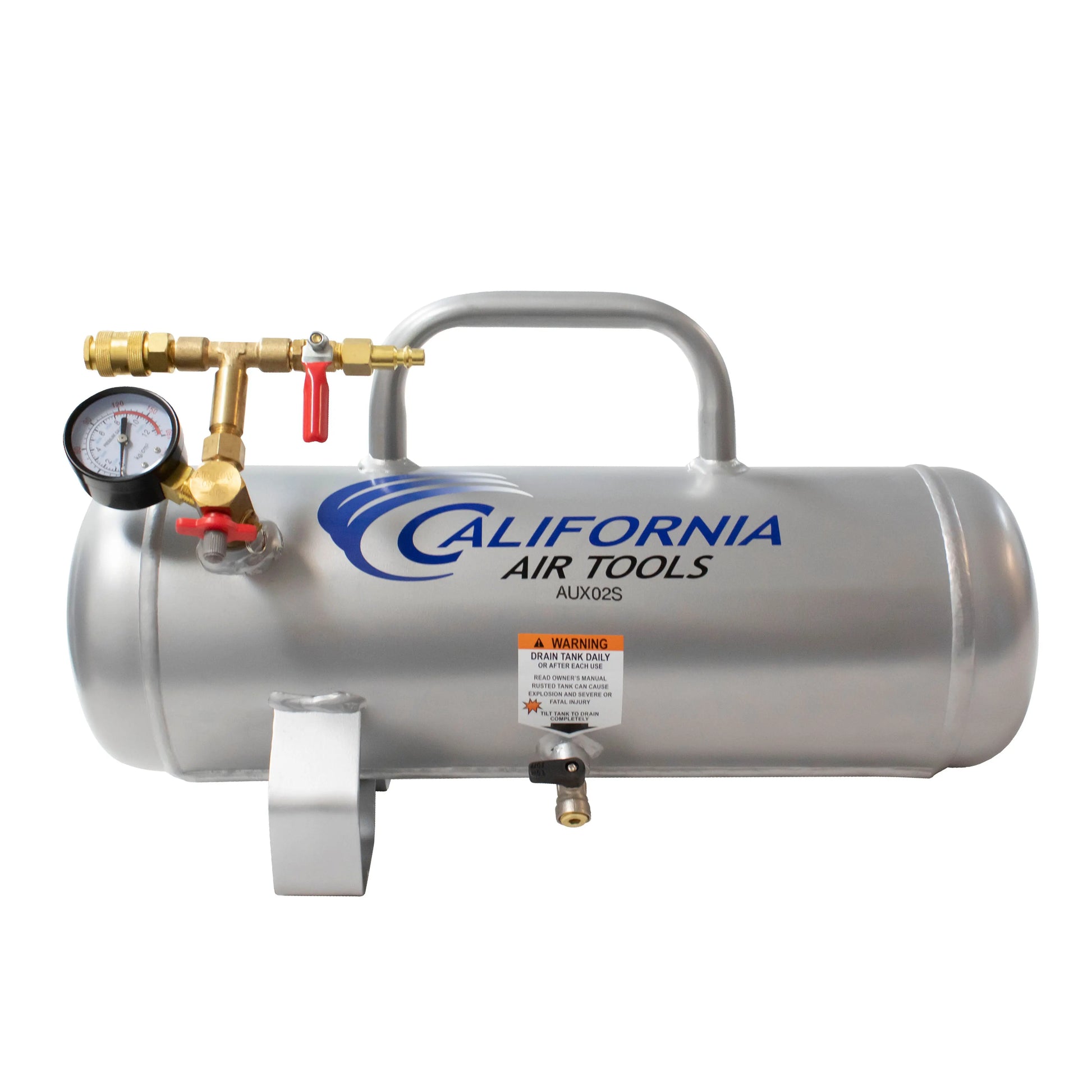 California Air Tools Portable 2 Gallon Steel Air Tank | CAT-AUX02S California Air Tools