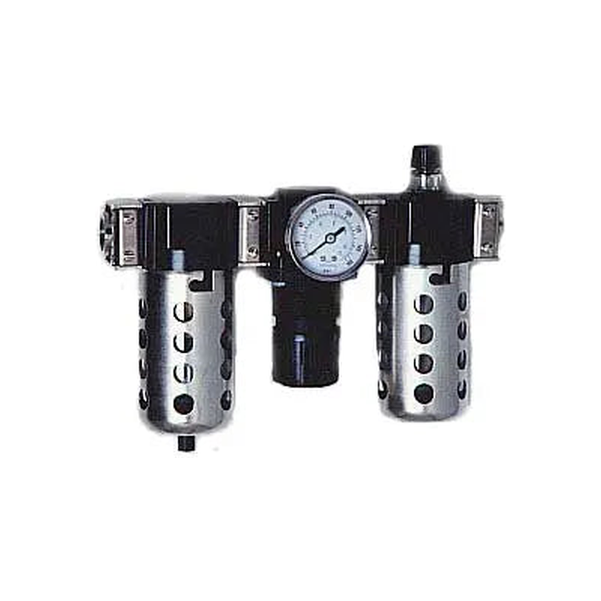 Arrow Pneumatics 1/4" NPT 3-Stage Filter/Regulator/Lubricator — 48 CFM, 40 Micron, 5 oz Poly