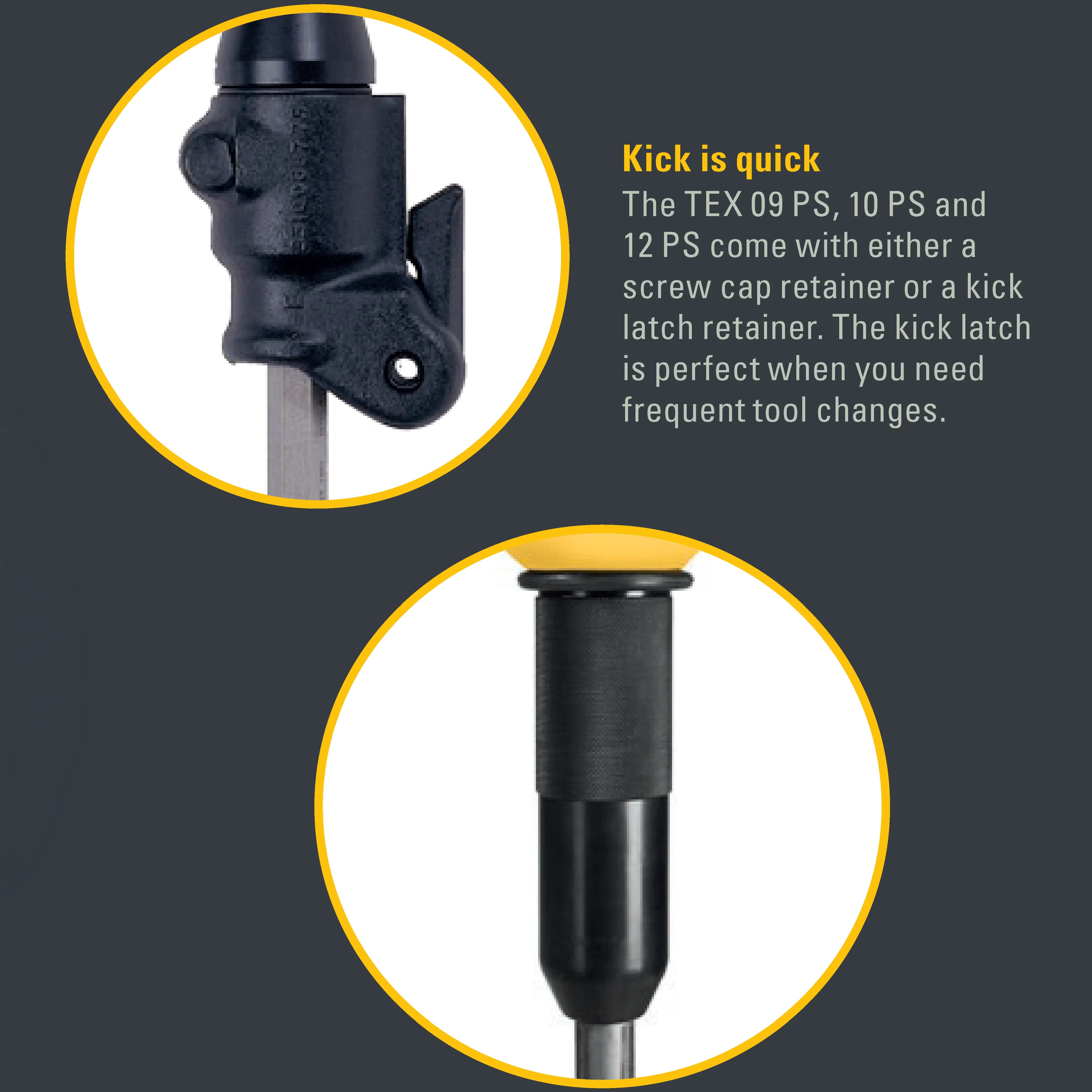 TEX 09 PS KL Pneumatic Hammer by Atlas Copco (0.875" x 3.25" Hex)