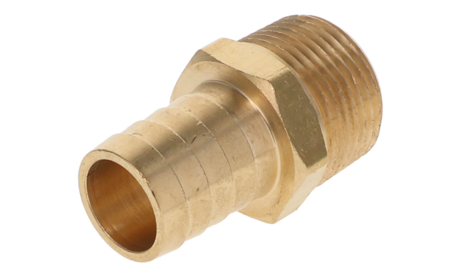 Midland brass hose barb rigid male BSPT adapter fitting, solid CA360 brass