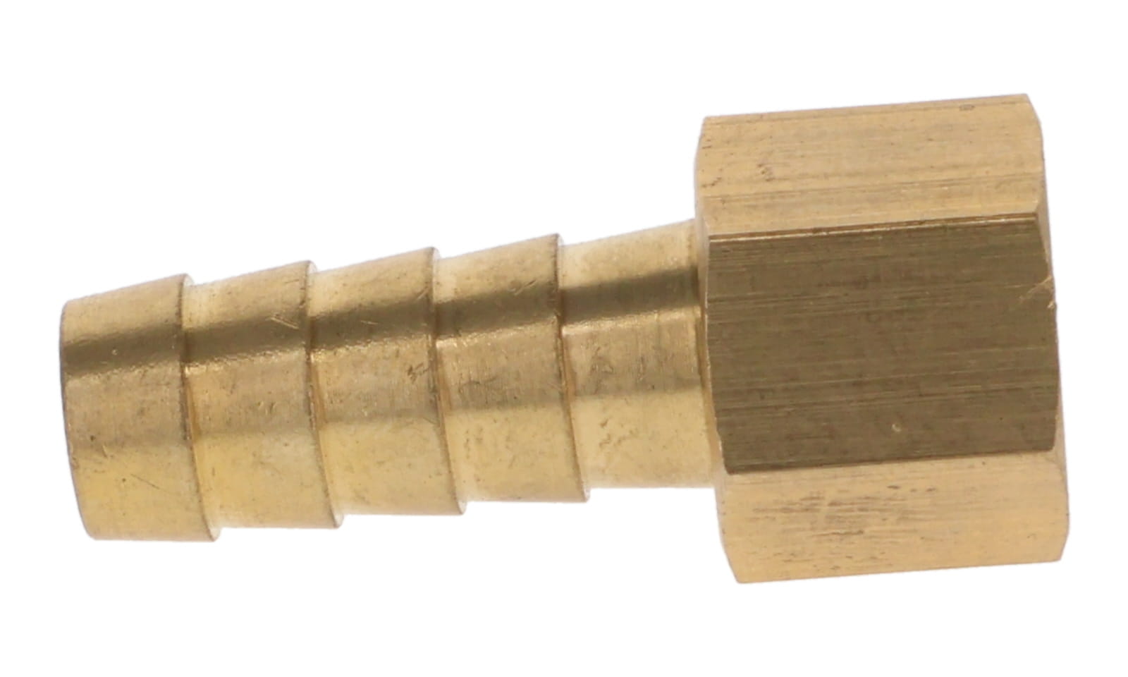 Brass reusable hose barb female swivel fitting, CA360 brass