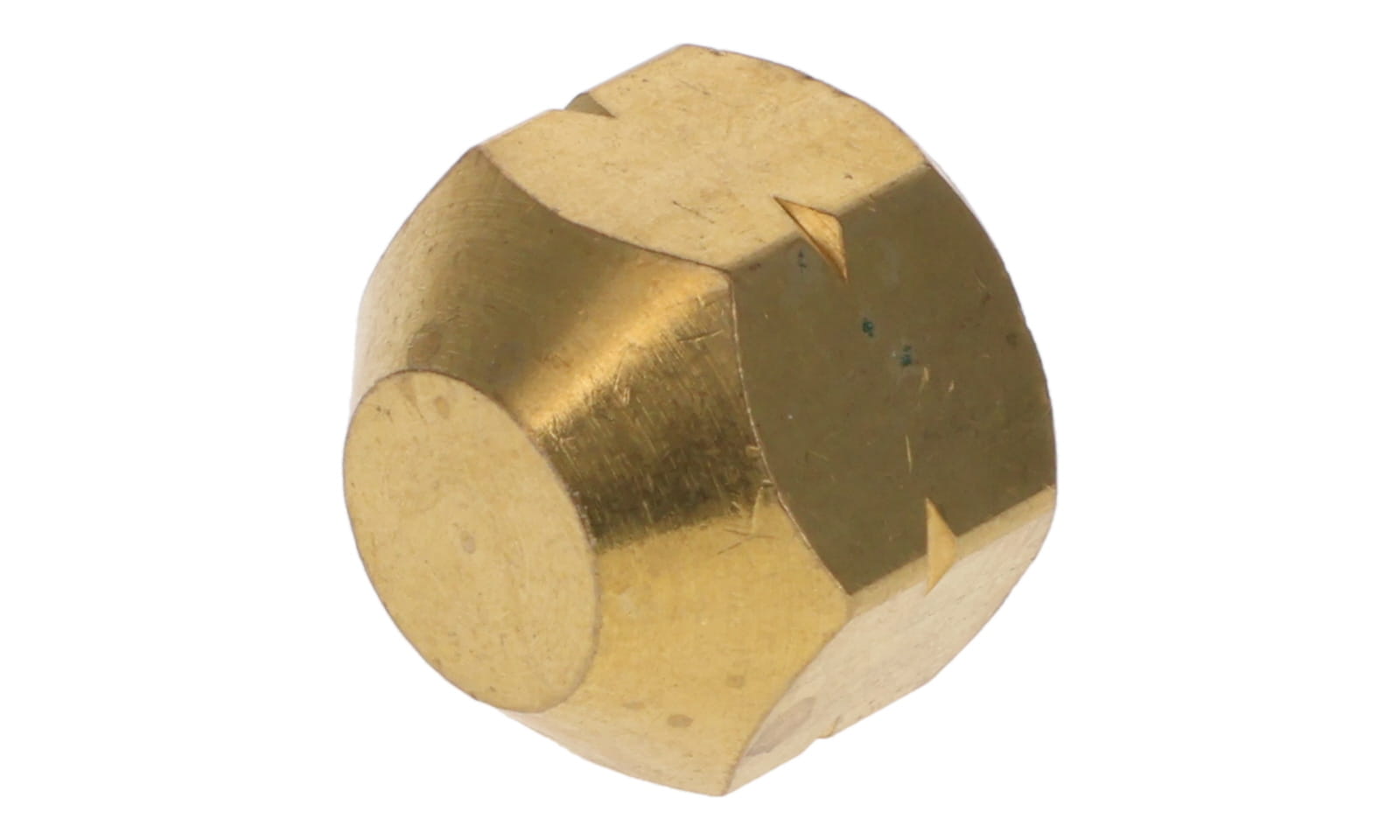 Brass FNPT pipe cap side view