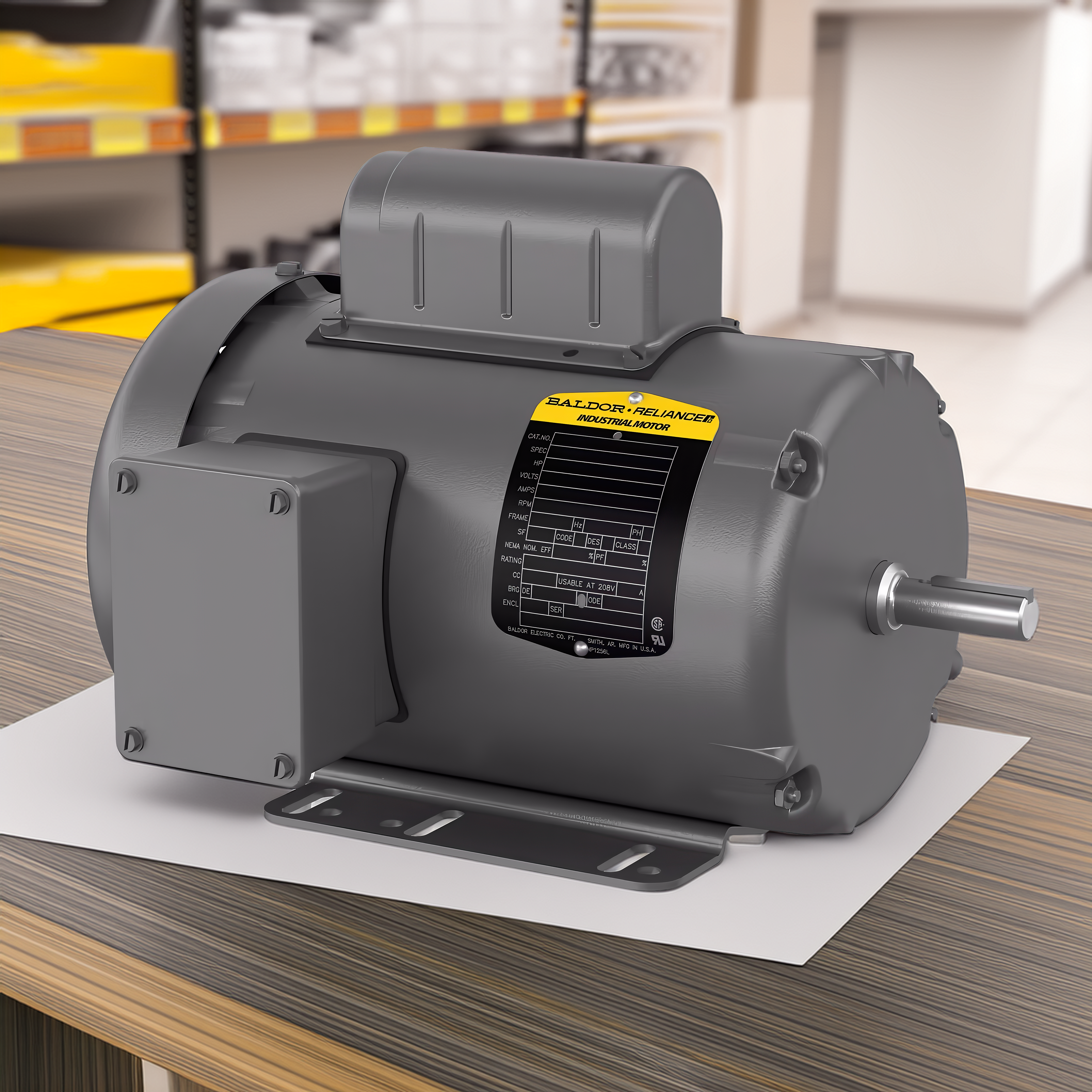 Baldor 5 HP Single Phase Electric Compressor Motor - 184T - 208-230V