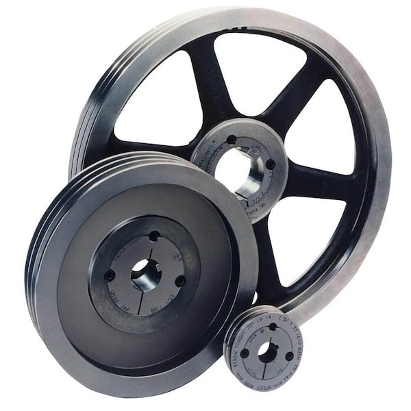 Dodge cast iron QD bushed V-belt sheaves with QD bushings fitted