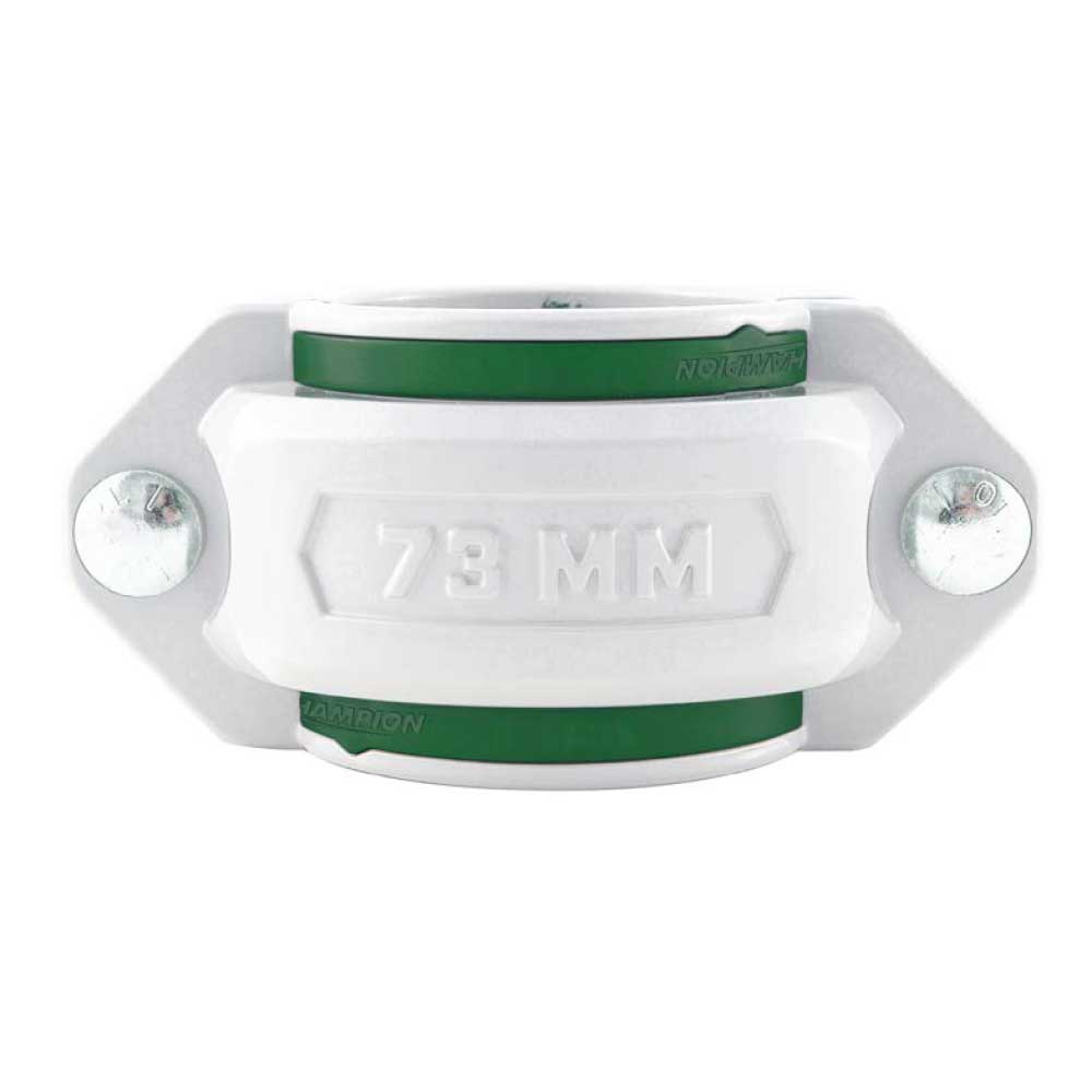 Champion Big-Lock 73mm grooved straight union coupling with green Champion bands