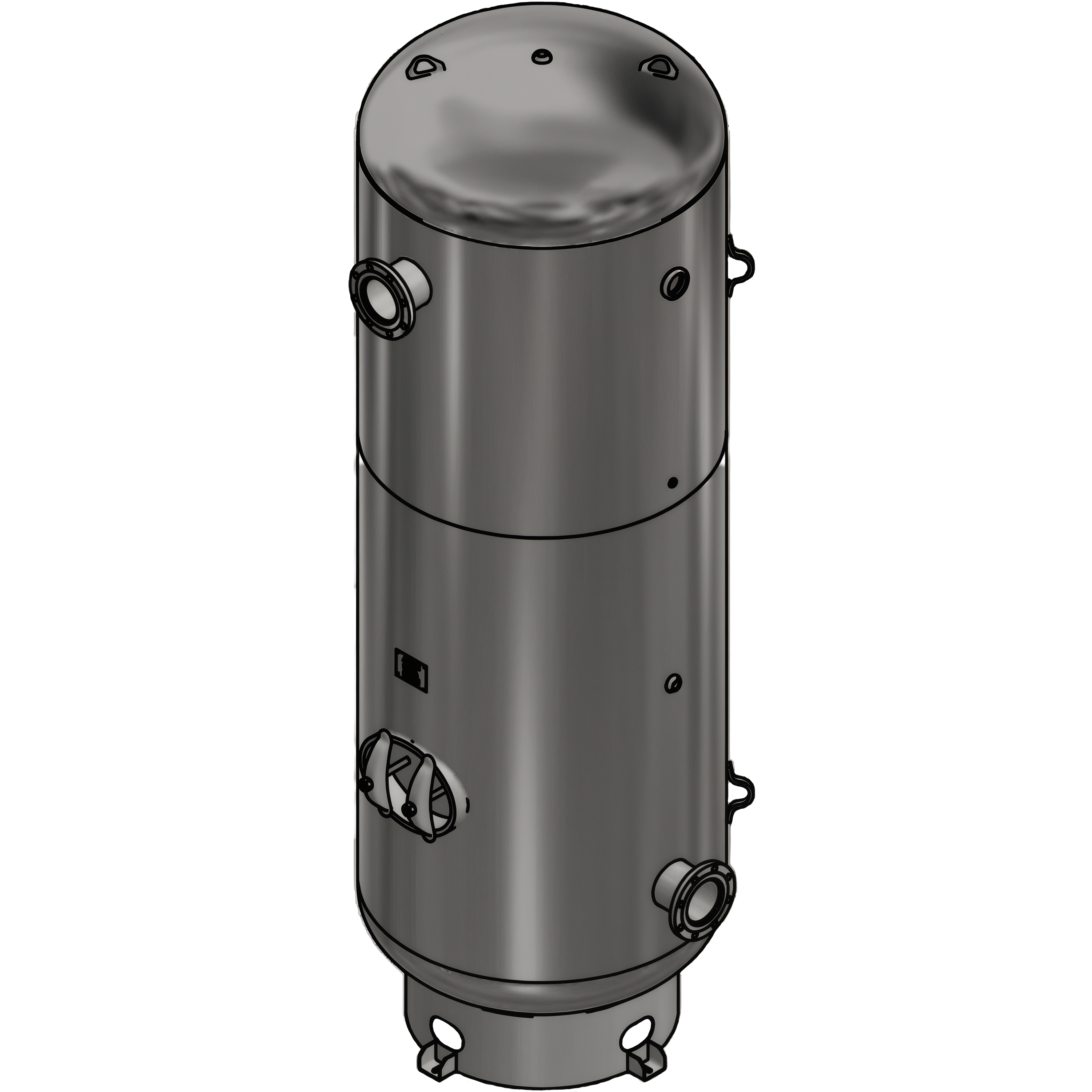 1060 Gallon 200PSI Vertical Air Tank By Samuel with 8" base ring | C100331