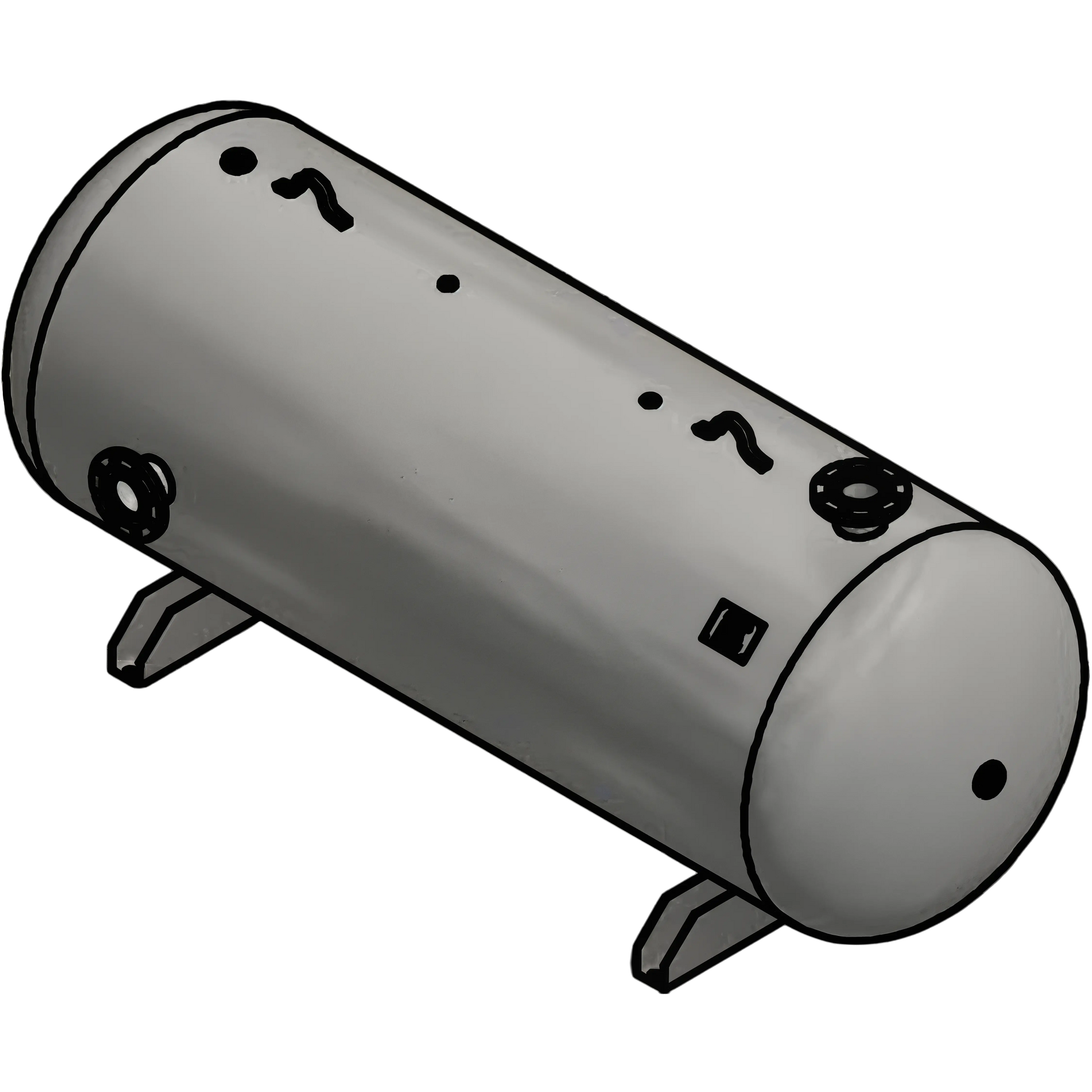 660 Gallon 200PSI Horizontal Air Tank By Samuel with Saddle legs | C103084 Samuel