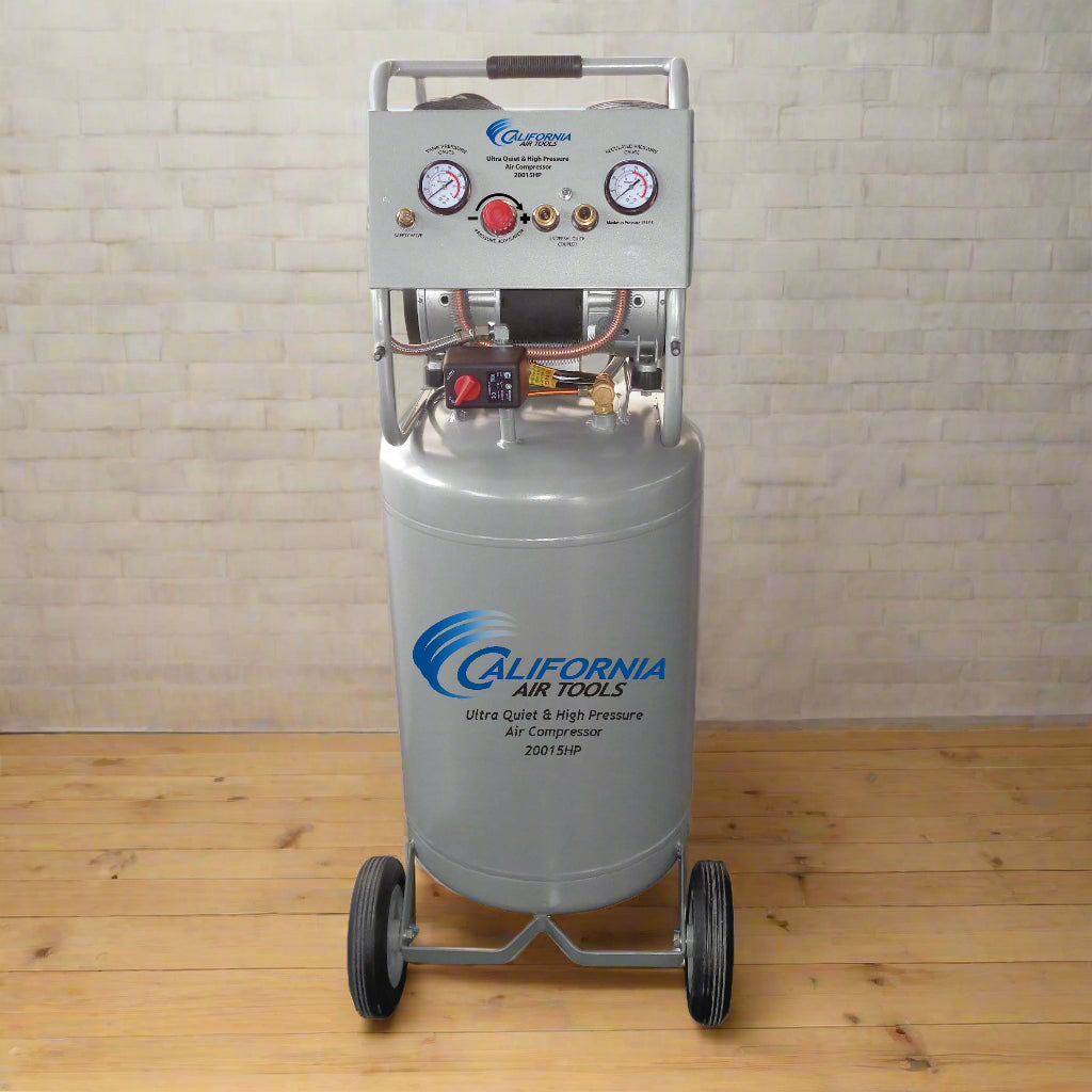 California Air Tools 1,5 Hp, 20 Gal. 175 PSI Two Stage Ultra Quiet & Oil-Free Air Compressor with Automatic Drain Valve