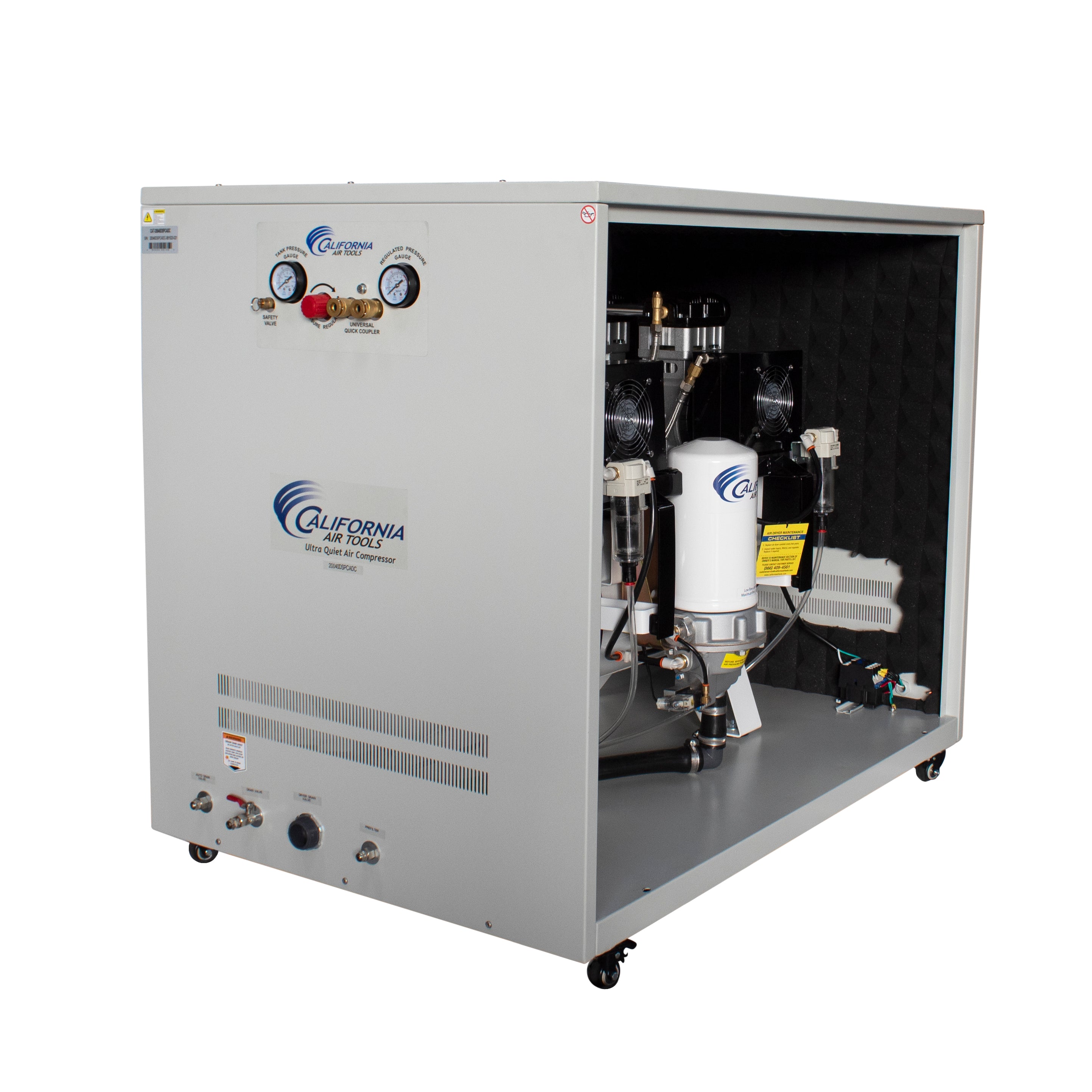 California Air Tools 4.0 Hp, 20.0 Gal. Ultra Quiet & Oil-Free Air Compressor with Air Drying System & Auto Drain in Cabinet