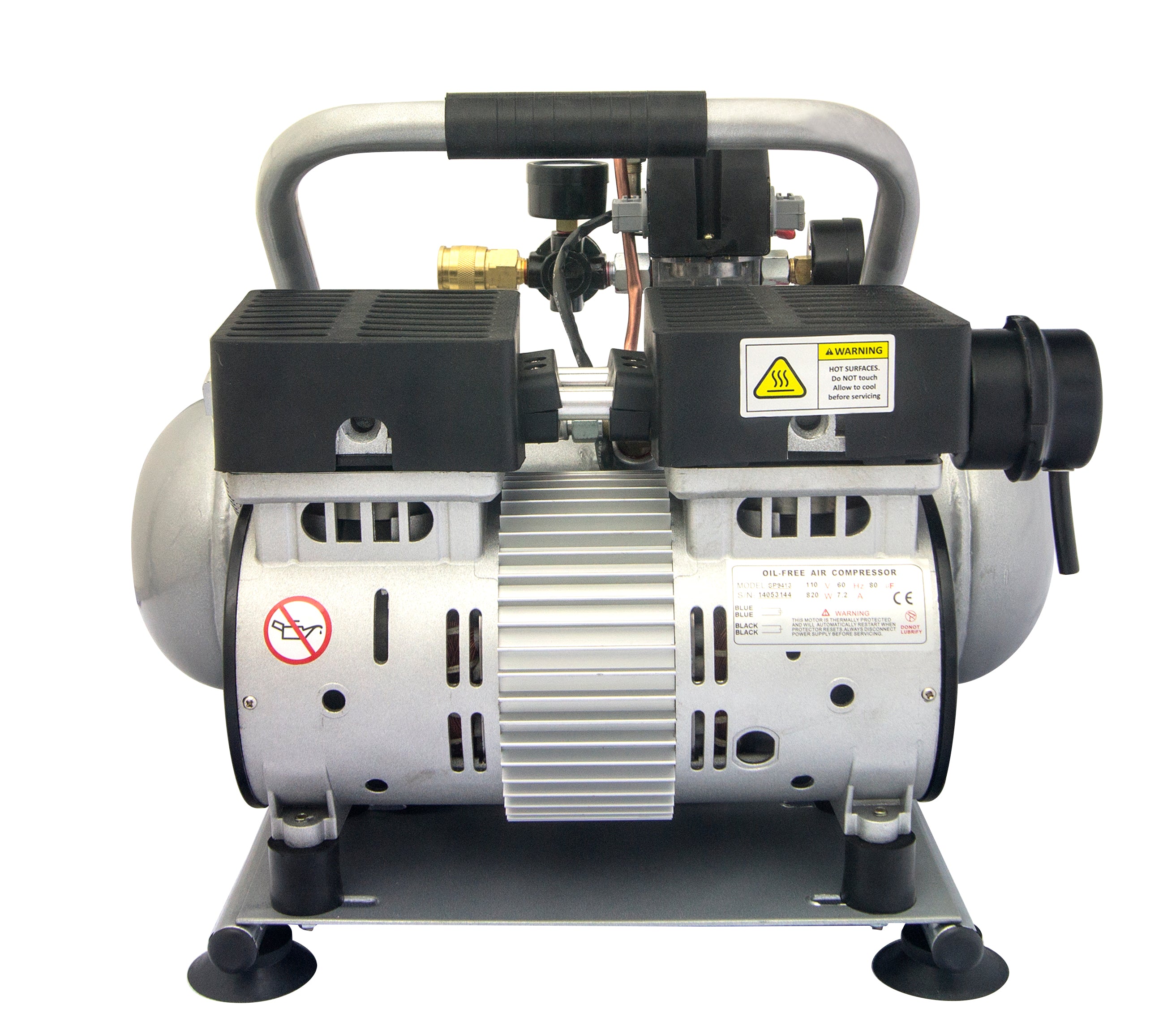California Air Tools 1.0 Hp, 2.0 Gal. Aluminum Tank Ultra Quiet & Oil-Free Air Compressor