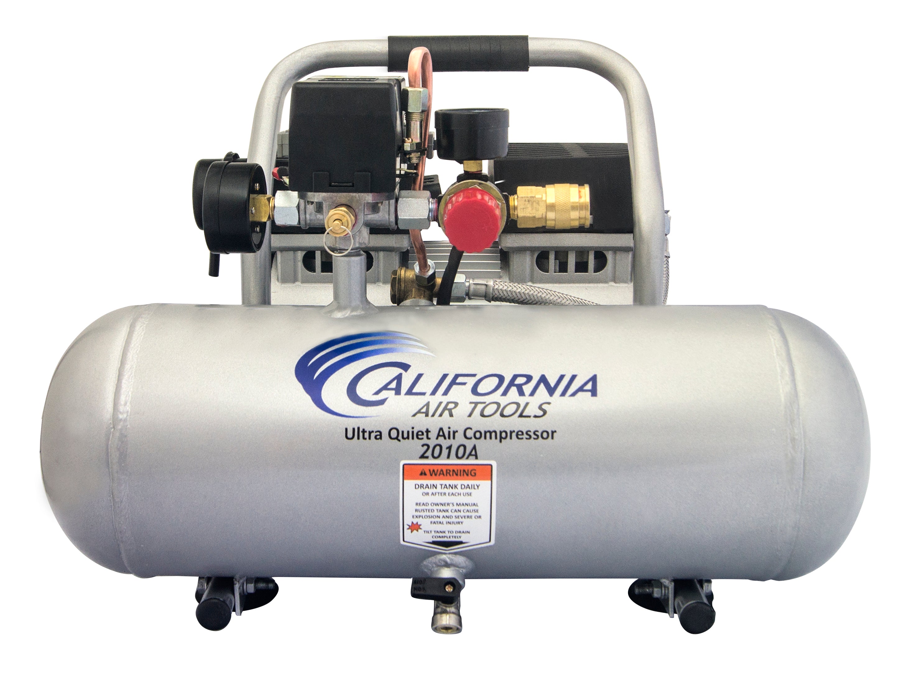 California Air Tools 1.0 Hp, 2.0 Gal. Aluminum Tank Ultra Quiet & Oil-Free Air Compressor