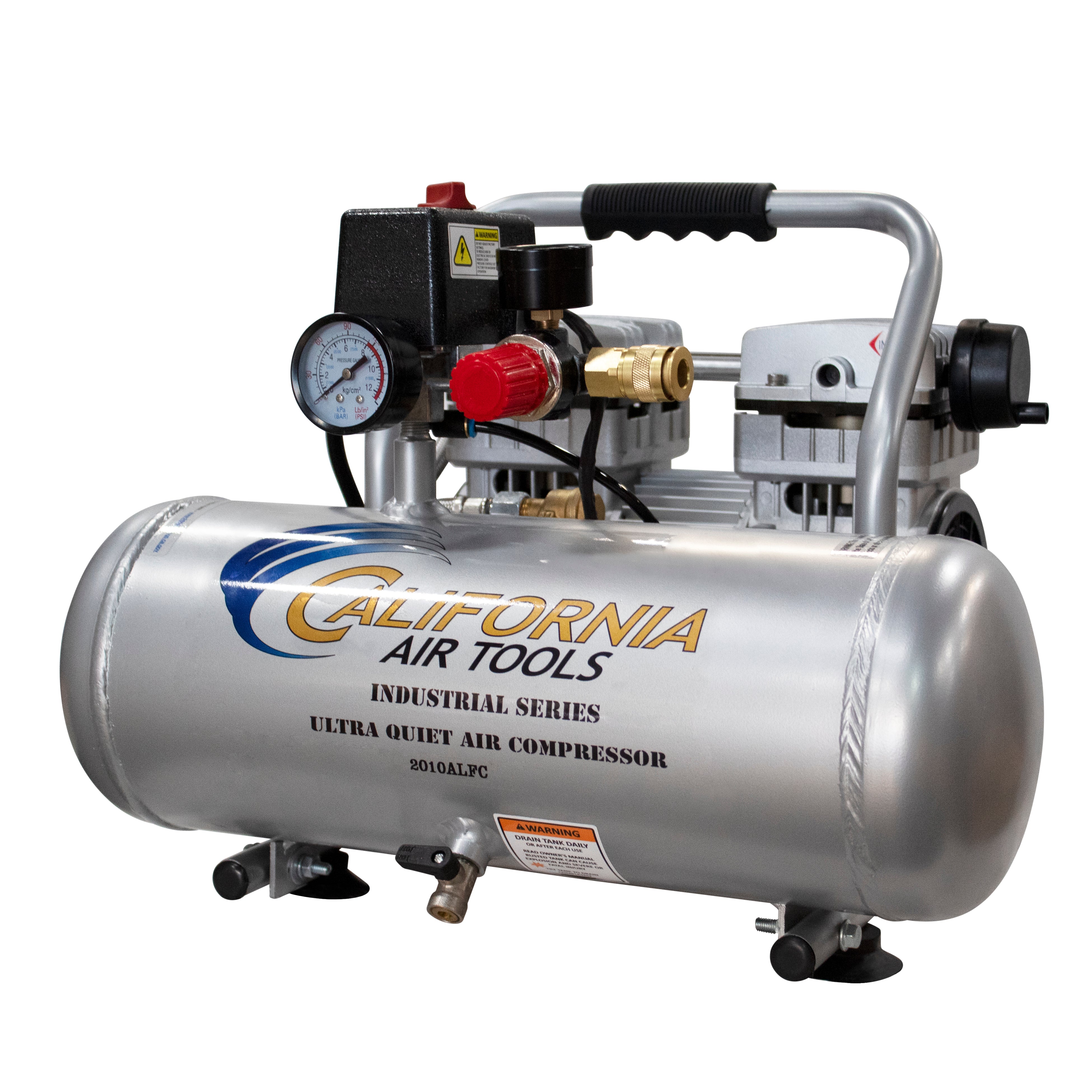 California Air Tools 1.0 Hp, 2.0 Gal. Aluminum Tank Ultra Quiet & Oil-Free Air Compressor