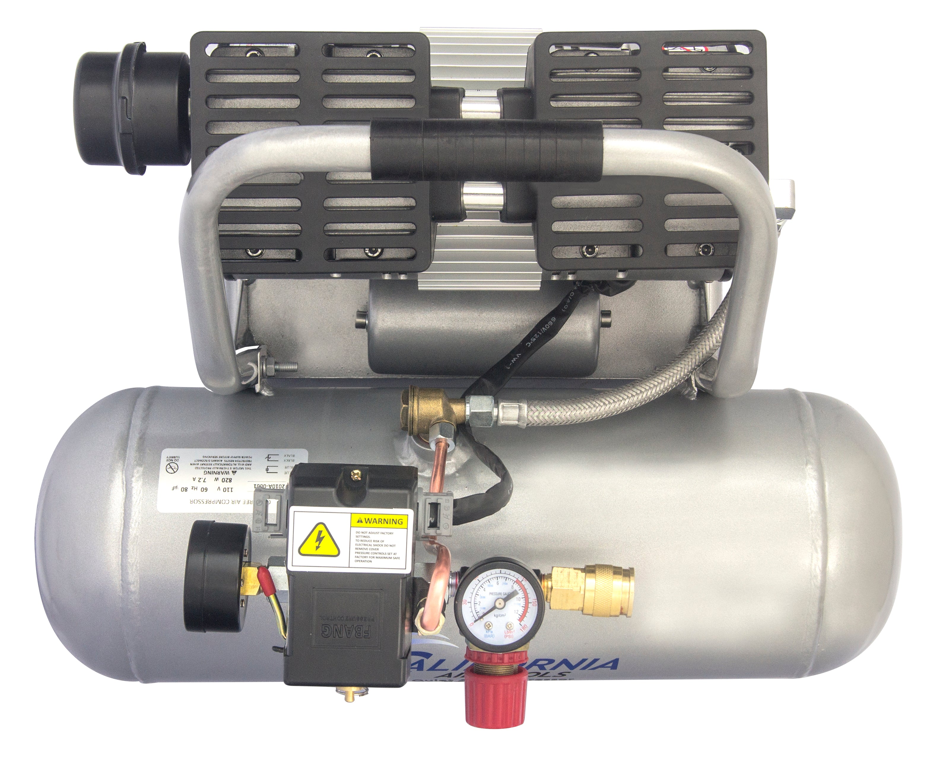 California Air Tools 1.0 Hp, 2.0 Gal. Aluminum Tank Ultra Quiet & Oil-Free Air Compressor