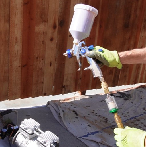 California Air Tools 8010PK Ultra Quiet & Oil-Free Air Compressor & LVLP Spray Painting Kit (6-piece bundle)