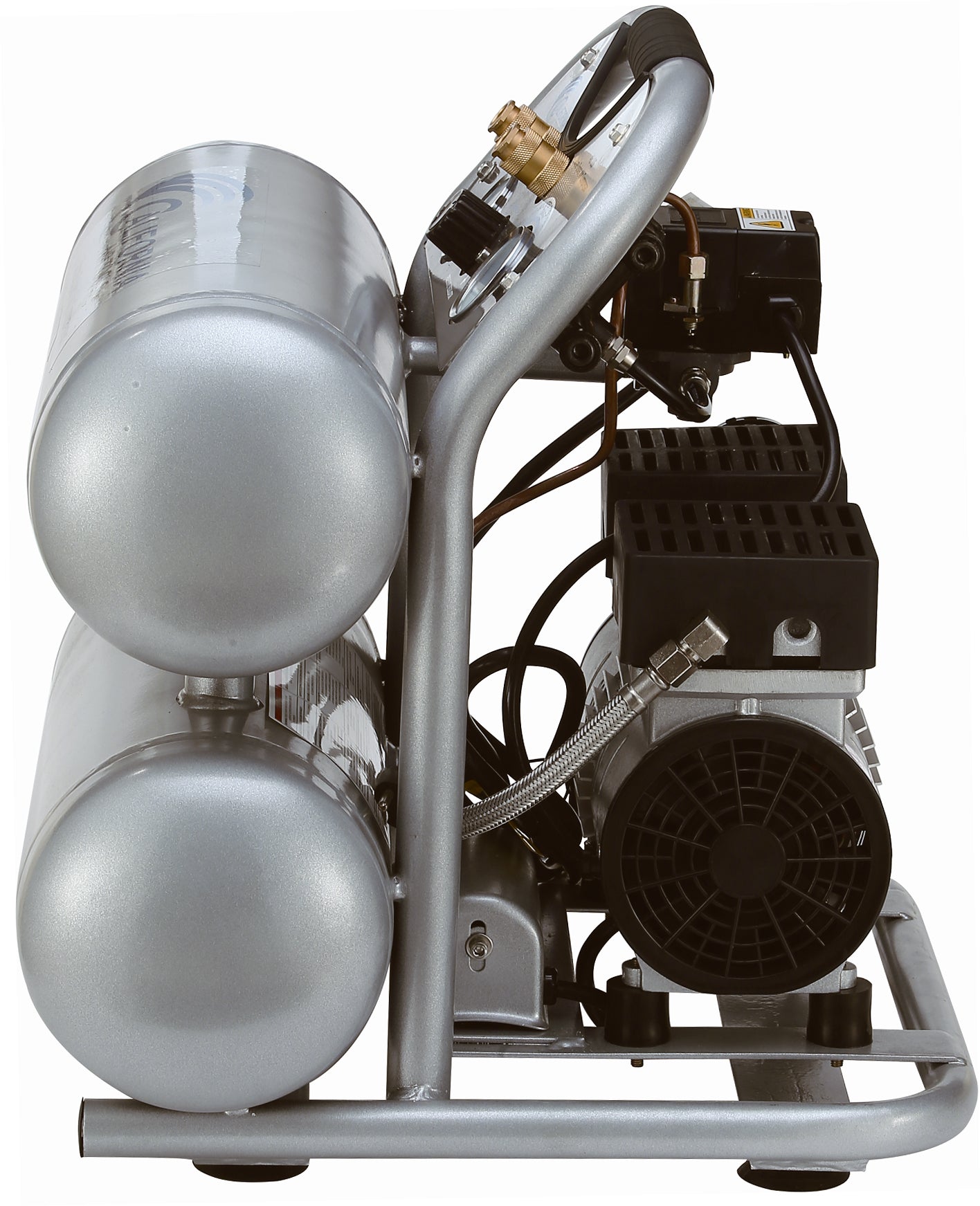 California Air Tools 1.0 Hp, 4.6 Gal. Steel Twin Tank Ultra Quiet & Oil-Free Air Compressor