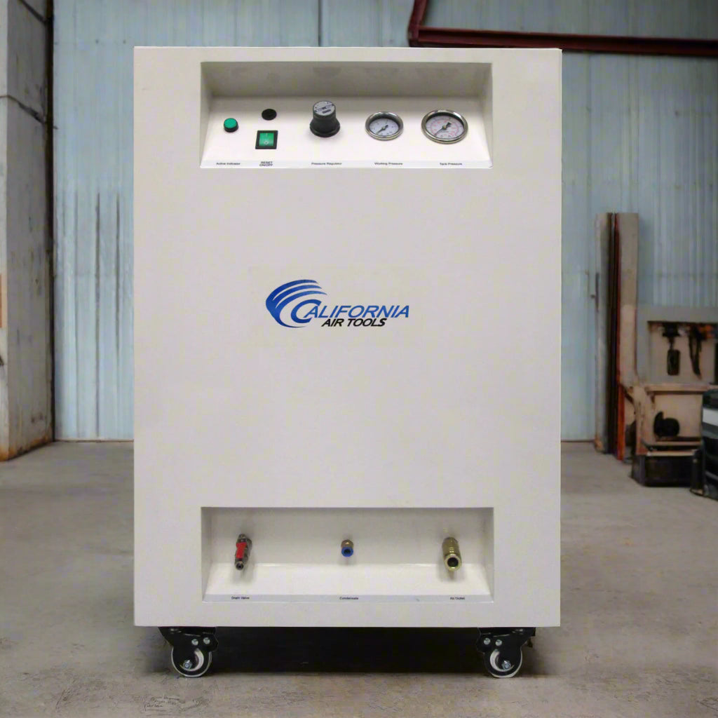 California Air Tools 1.0 Hp 8.0 Gal. Steel Tank Ultra Quiet & Oil-Free Air Compressor with Air Dryer in Sound Proof Cabinet