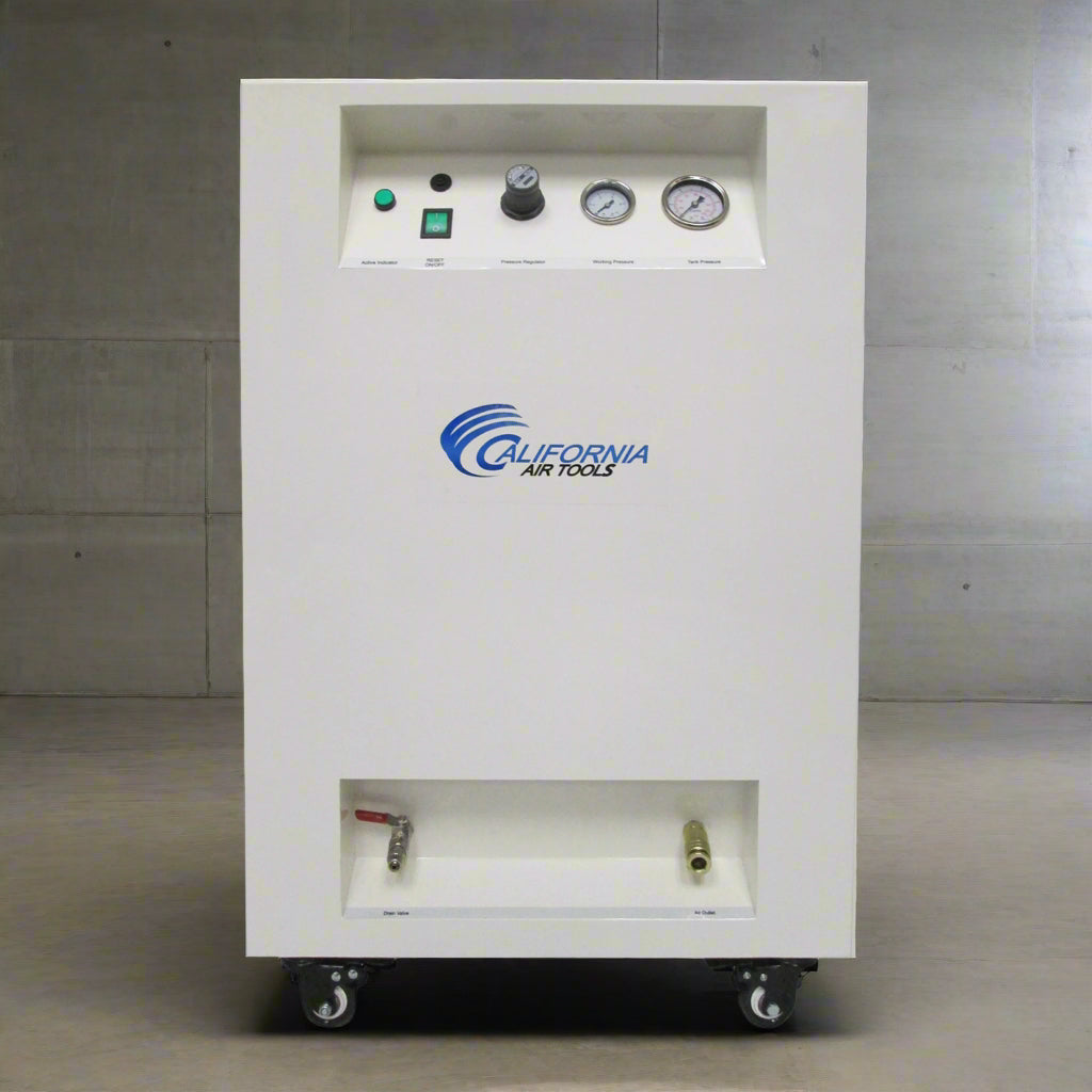 California Air Tools 1.0 Hp 8.0 Gal. Steel Tank Ultra Quiet & Oil-Free Air Compressor with Air Dryer in Sound Proof Cabinet