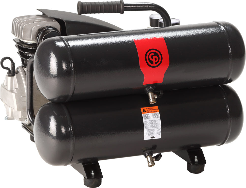 Chicago Pneumatic 2HP 4GAL Twin Stack Hand Carry Compressor