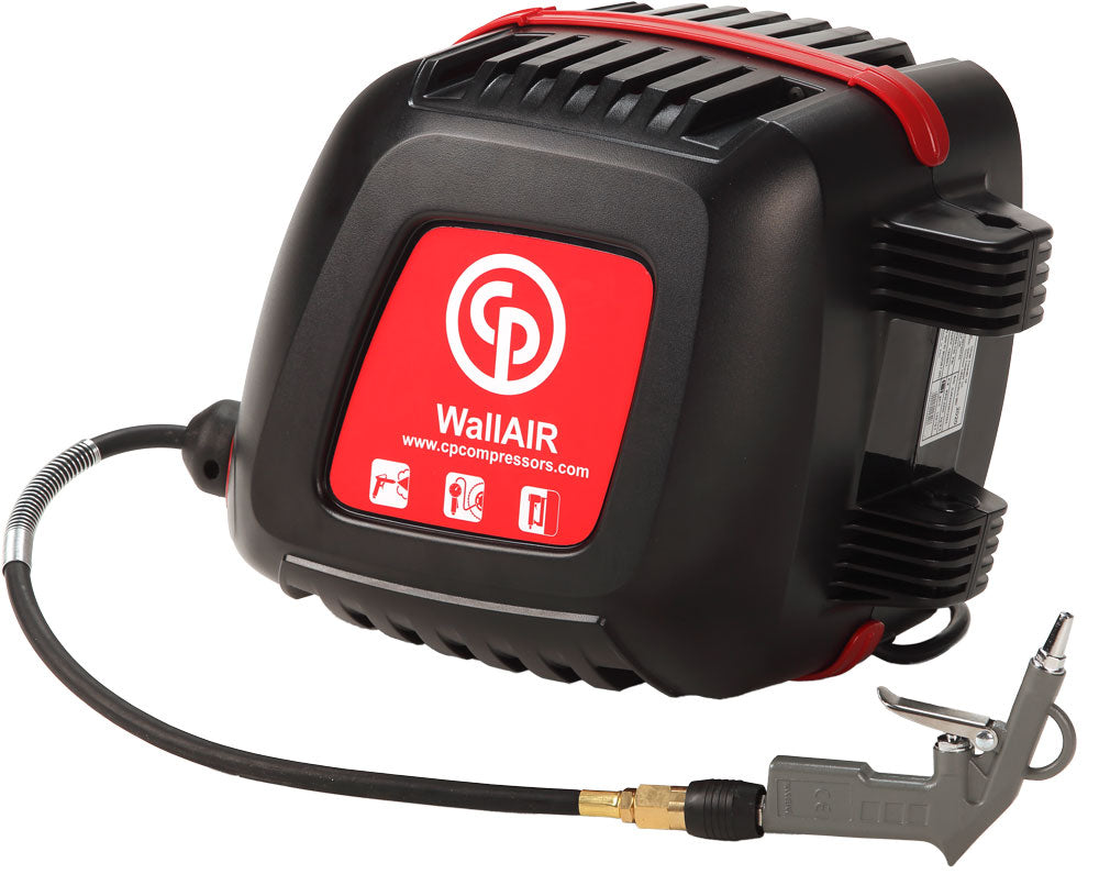 1.5HP Wall-Mounted Compressor With Hose Reel By Chicago Pneumatic