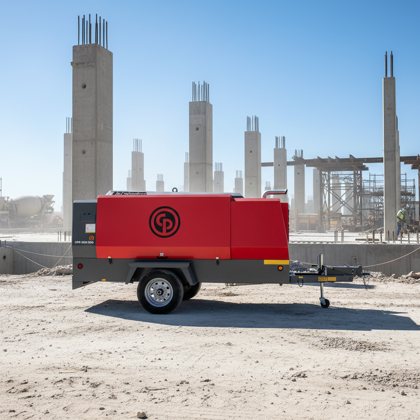 CPS 650 JD EB Towable Compressor by Chicago Pnuematic