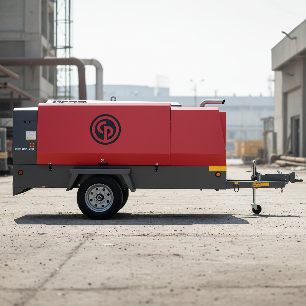 CPS 650 JD EB Towable Compressor by Chicago Pnuematic