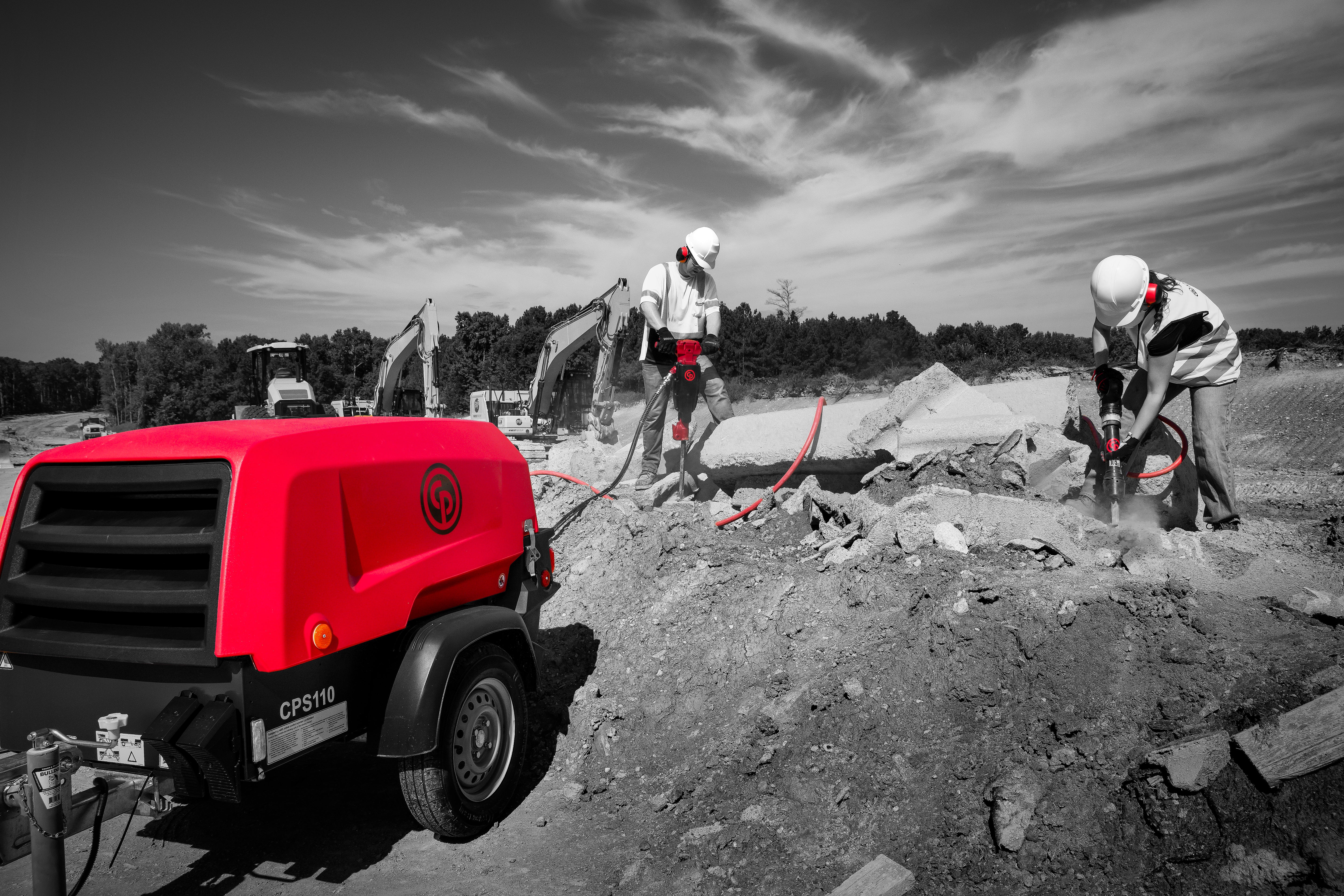 CPS 110 KD8 T4F Towable Rotary Screw Air Compressor